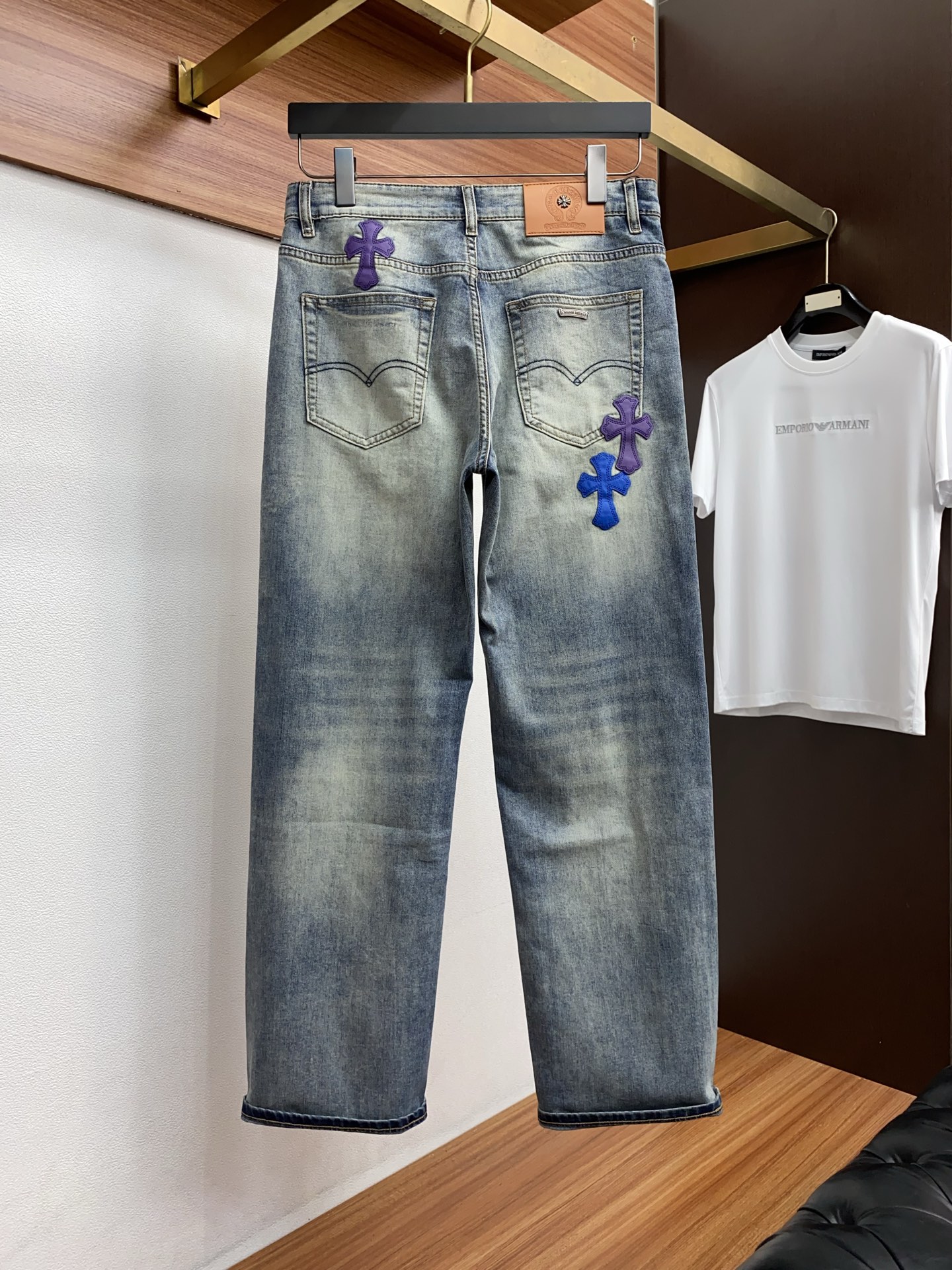 克罗心 2026ss春夏新款修身小直筒牛仔裤 完美洗水工艺 定制顶级五金logo 独家定制微弹面料 码数