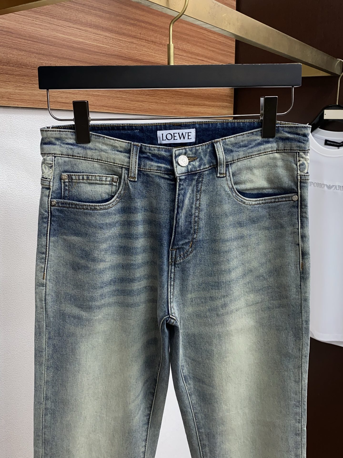 罗意威 2026ss春夏新款修身小直筒牛仔裤 完美洗水工艺 定制顶级五金logo 独家定制微弹面料 码数