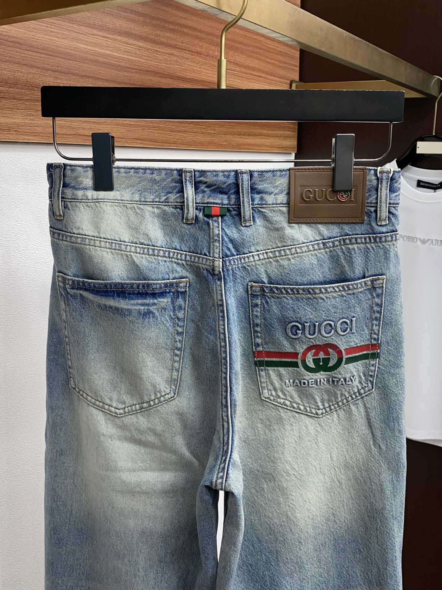 古奇 2026ss春夏新款修身小直筒牛仔裤 完美洗水工艺 定制顶级五金logo 独家定制微弹面料 码数2