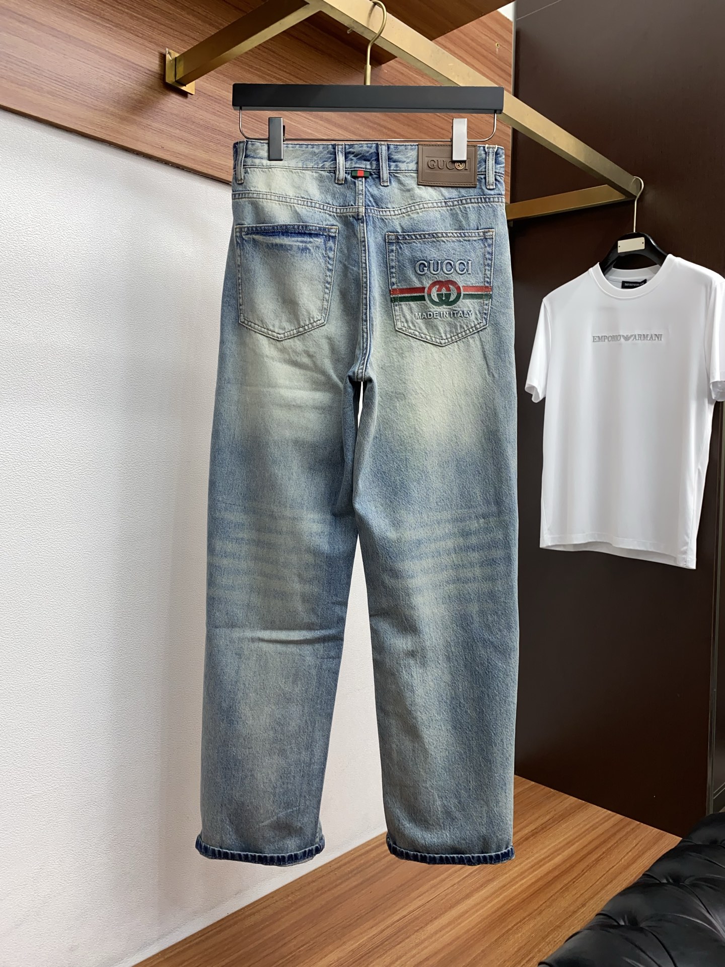 古奇 2026ss春夏新款修身小直筒牛仔裤 完美洗水工艺 定制顶级五金logo 独家定制微弹面料 码数2