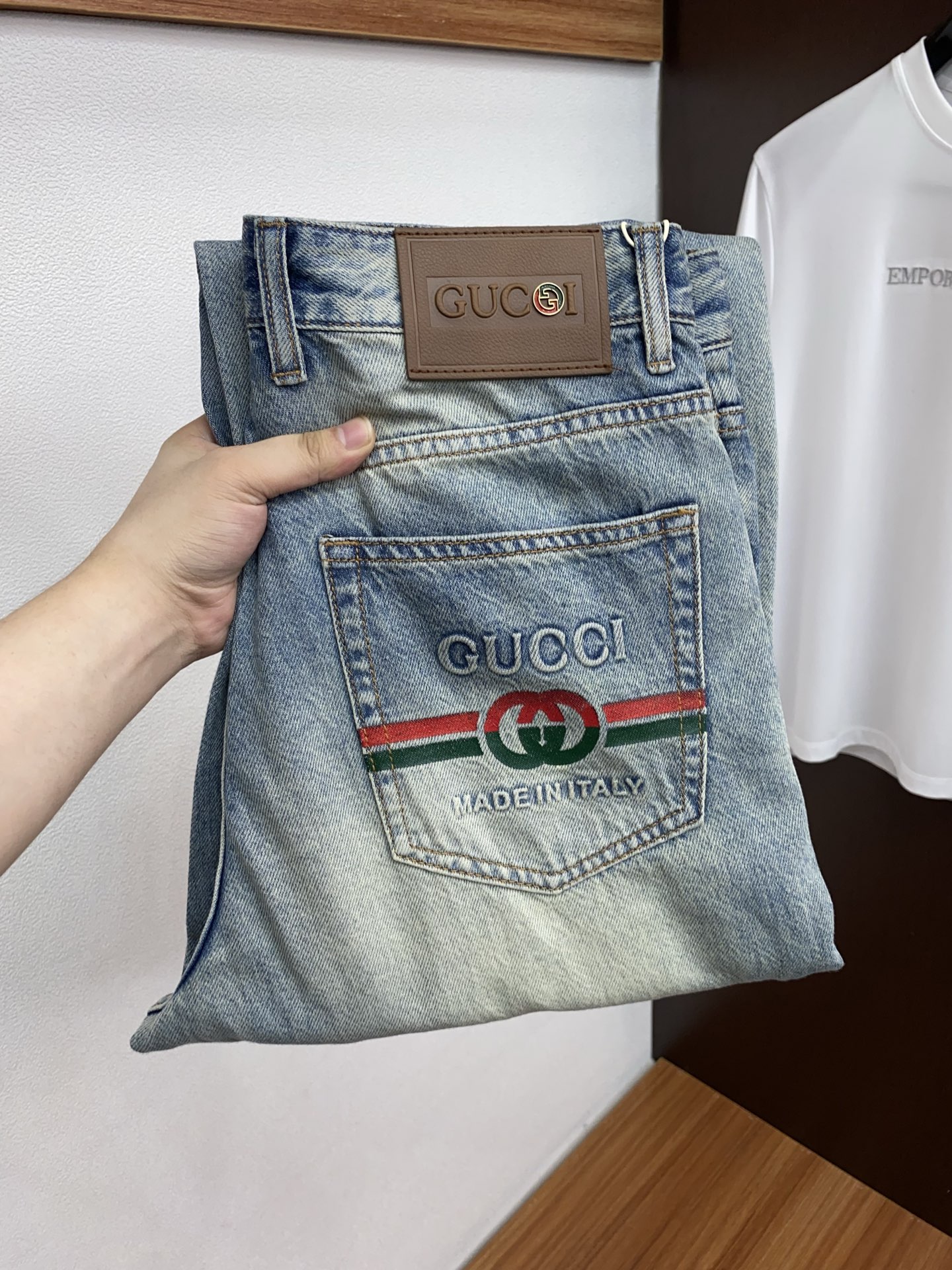 古奇 2026ss春夏新款修身小直筒牛仔裤 完美洗水工艺 定制顶级五金logo 独家定制微弹面料 码数2