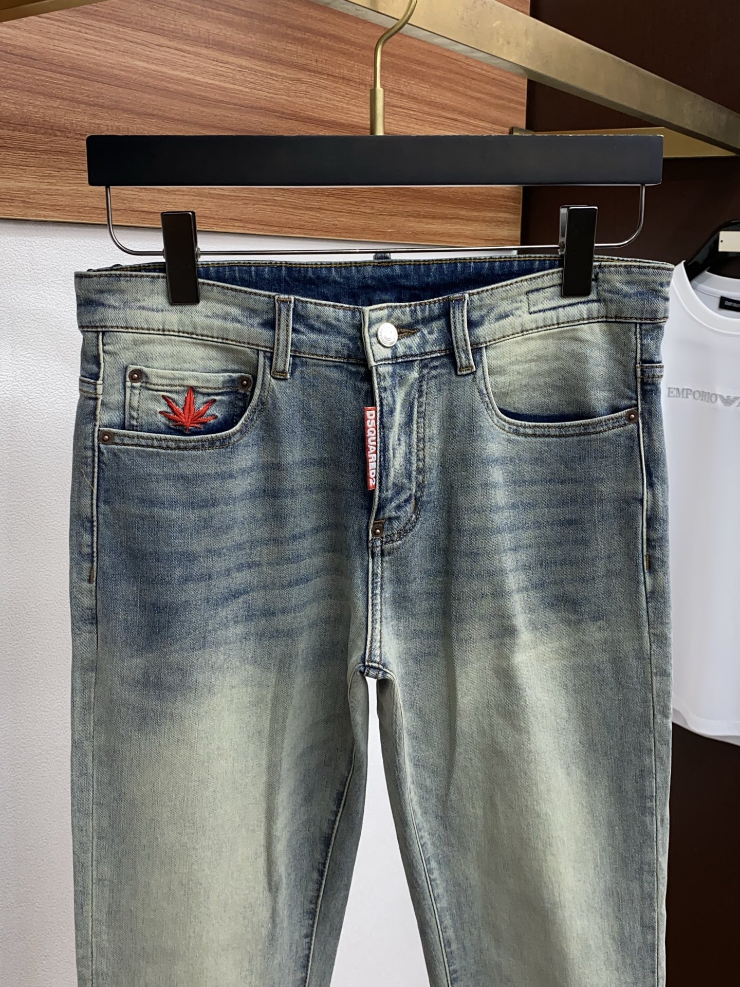 D2 2026ss春夏新款修身小直筒牛仔裤 完美洗水工艺 定制顶级五金logo 独家定制微弹面料 码数2