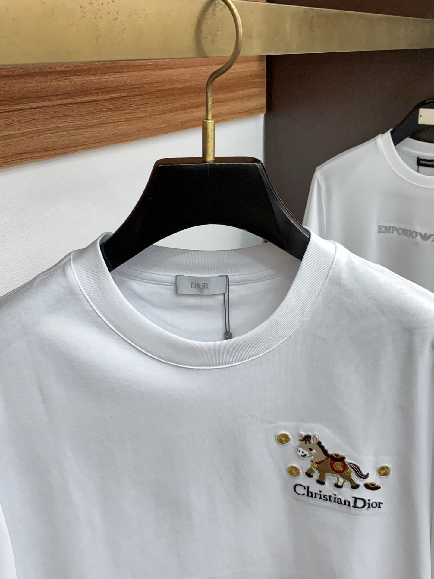 迪奥 26SS春夏新款 纯棉质圆领短袖 男士基础款纯白专柜短袖T恤衫！贸易公司渠道稀出，同步官网发售！基