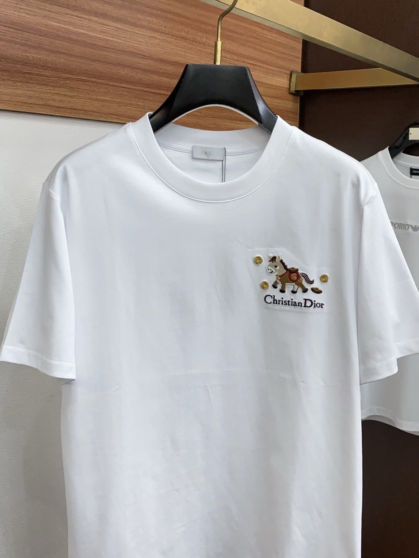 迪奥 26SS春夏新款 纯棉质圆领短袖 男士基础款纯白专柜短袖T恤衫！贸易公司渠道稀出，同步官网发售！基