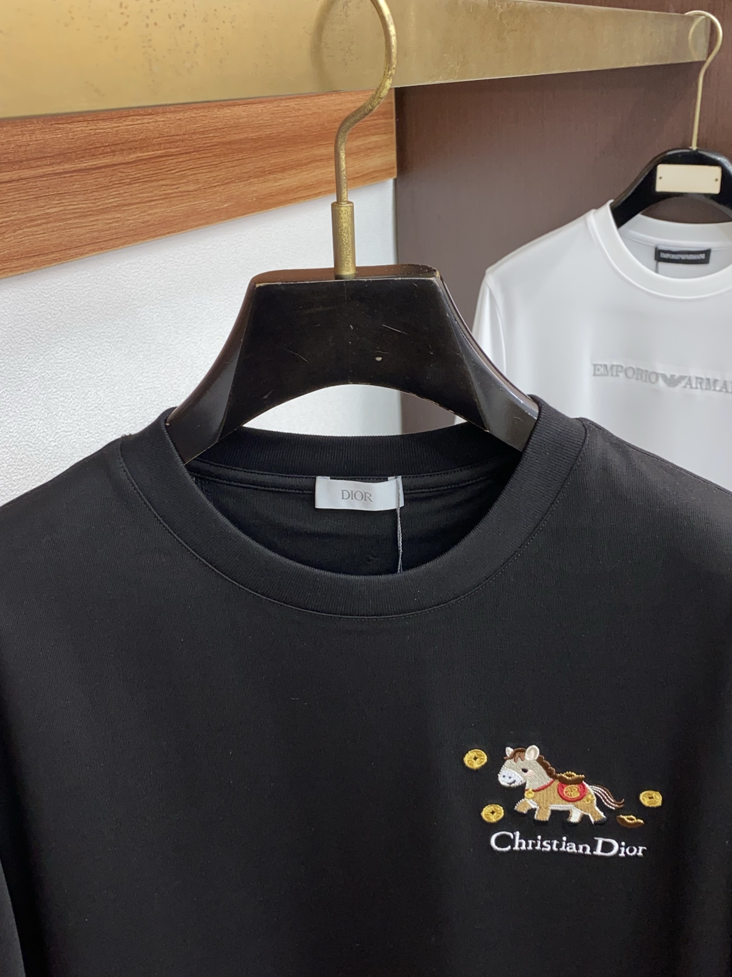 迪奥 26SS春夏新款 纯棉质圆领短袖 男士基础款纯白专柜短袖T恤衫！贸易公司渠道稀出，同步官网发售！基