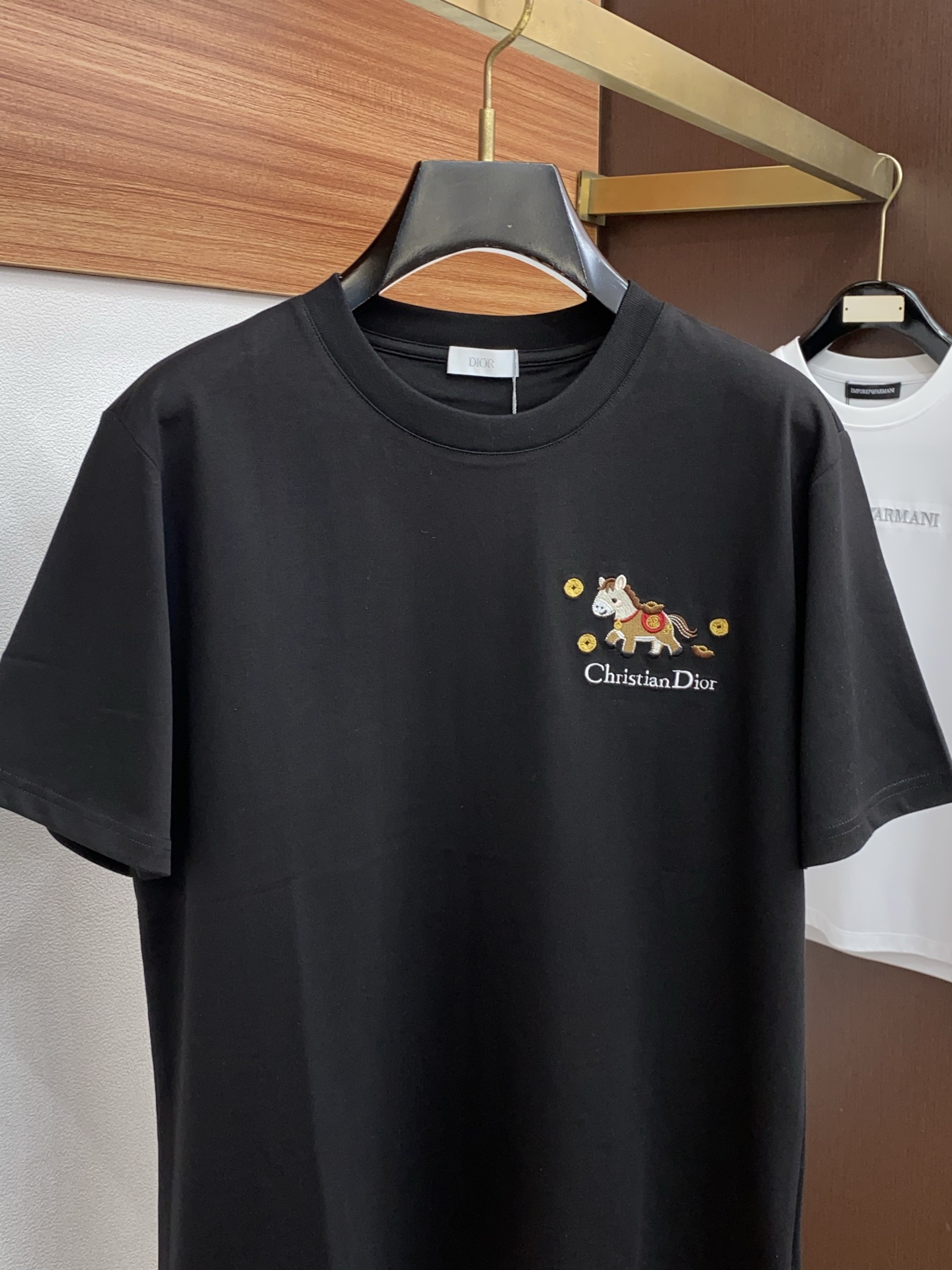 迪奥 26SS春夏新款 纯棉质圆领短袖 男士基础款纯白专柜短袖T恤衫！贸易公司渠道稀出，同步官网发售！基