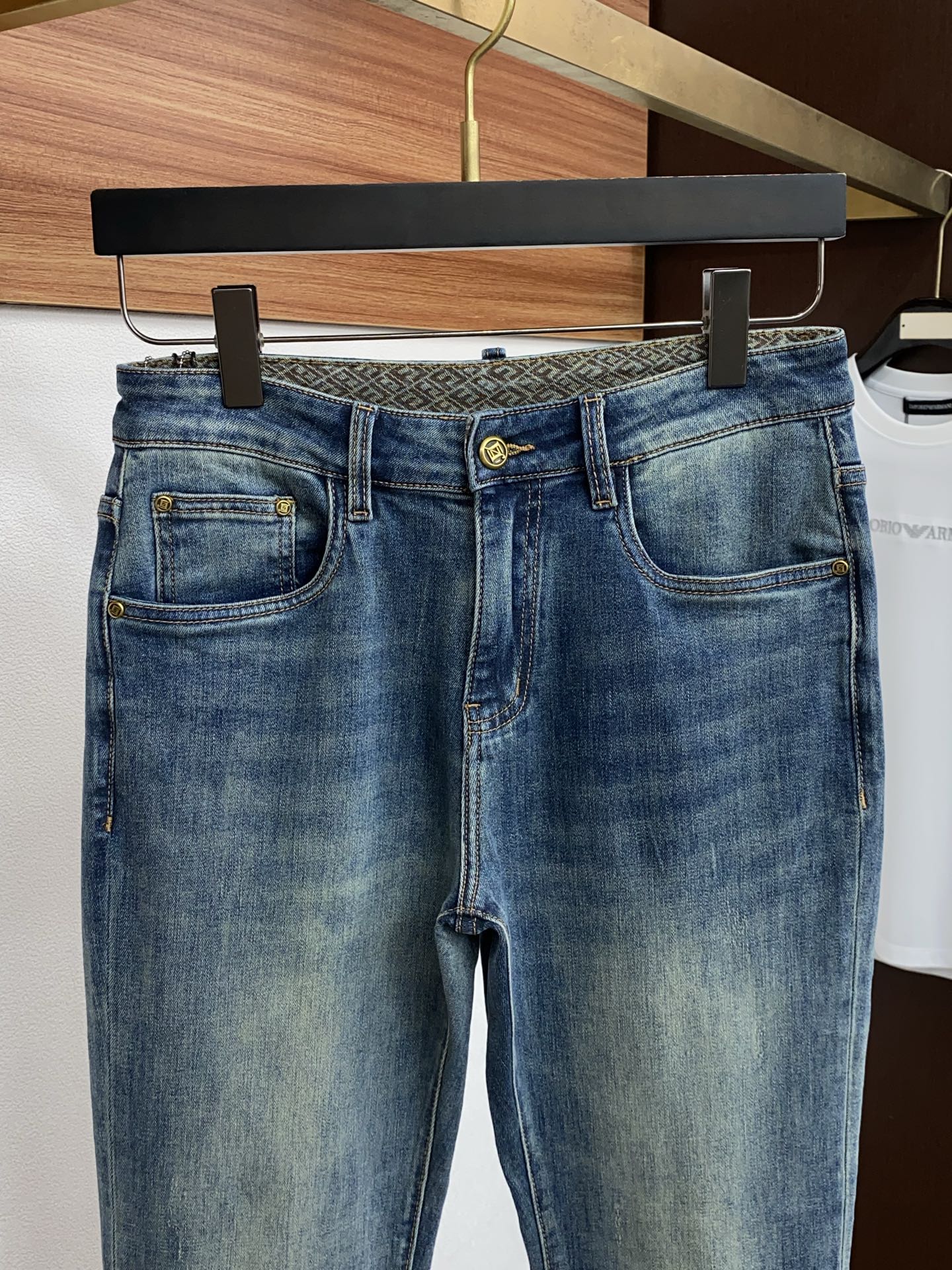 펜디 커스텀 데님 청바지 상세 이미지 3