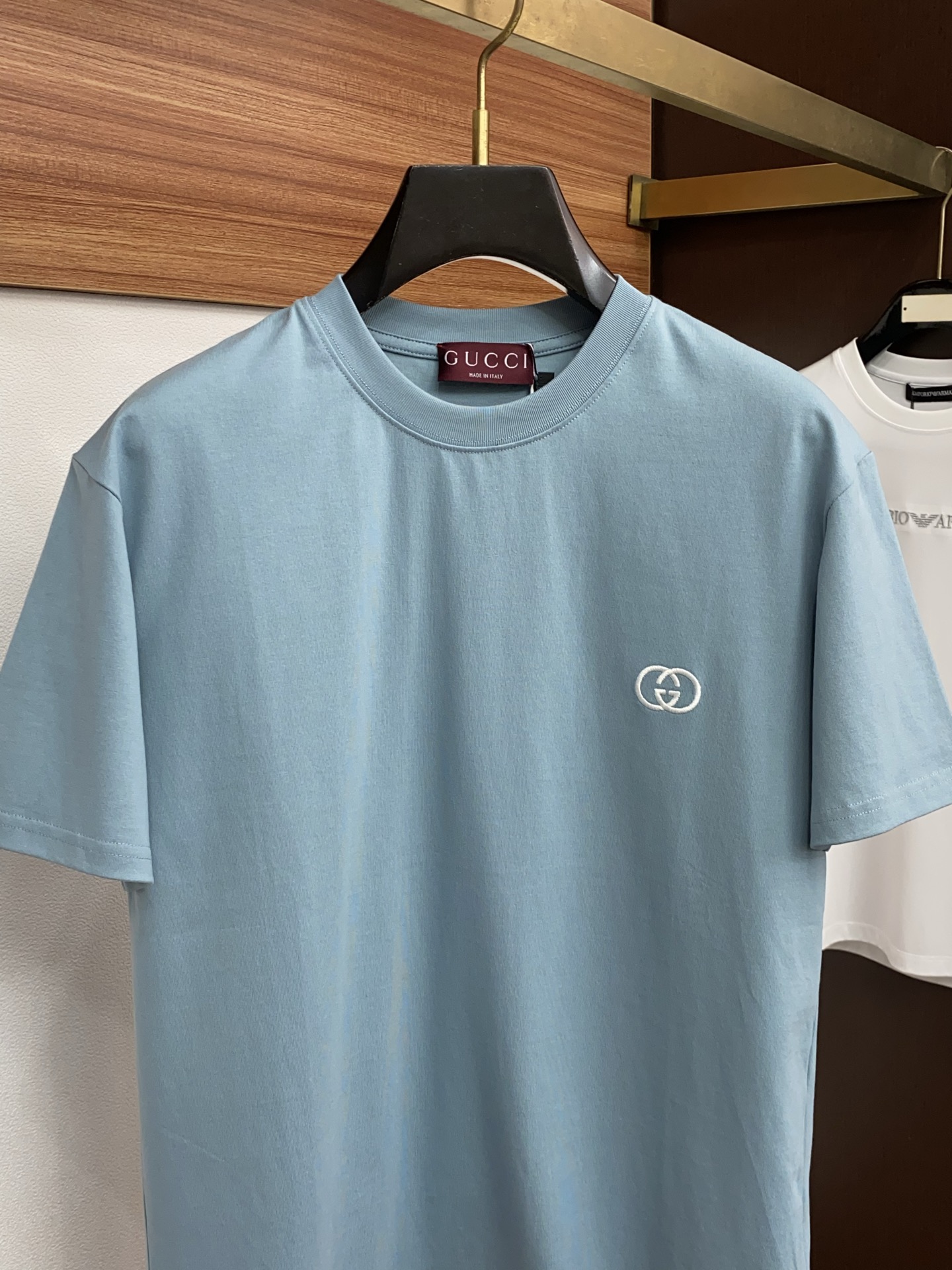 古奇 26SS春夏新款 纯棉质圆领短袖 男士基础款专柜短袖T恤衫！贸易公司渠道稀出，同步官网发售！基础T