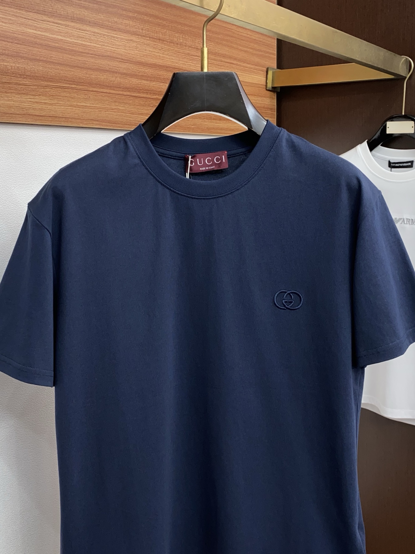 古奇 26SS春夏新款 纯棉质圆领短袖 男士基础款专柜短袖T恤衫！贸易公司渠道稀出，同步官网发售！基础T