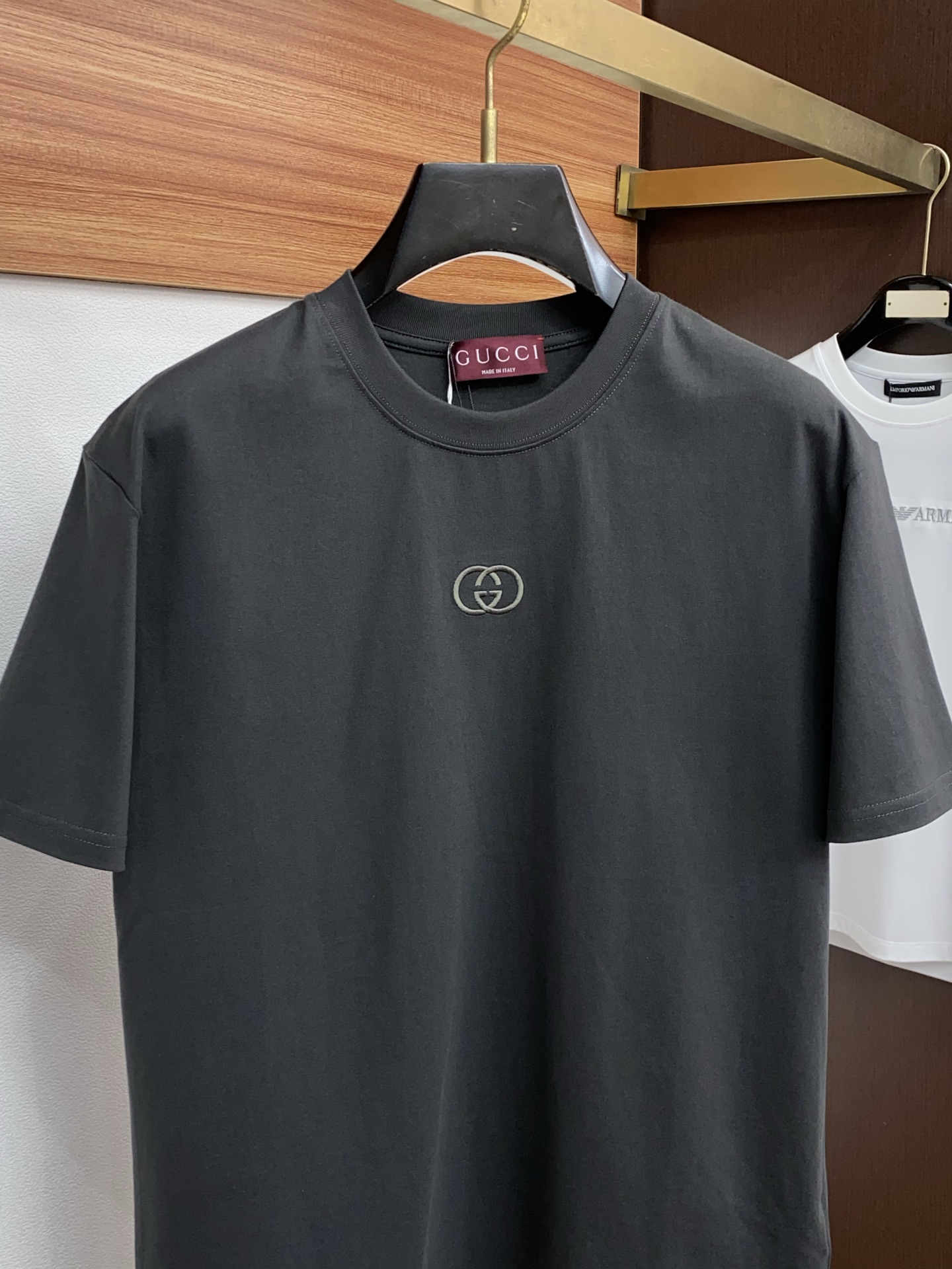 古奇 26SS春夏新款 纯棉质圆领短袖 男士基础款专柜短袖T恤衫！贸易公司渠道稀出，同步官网发售！基础T