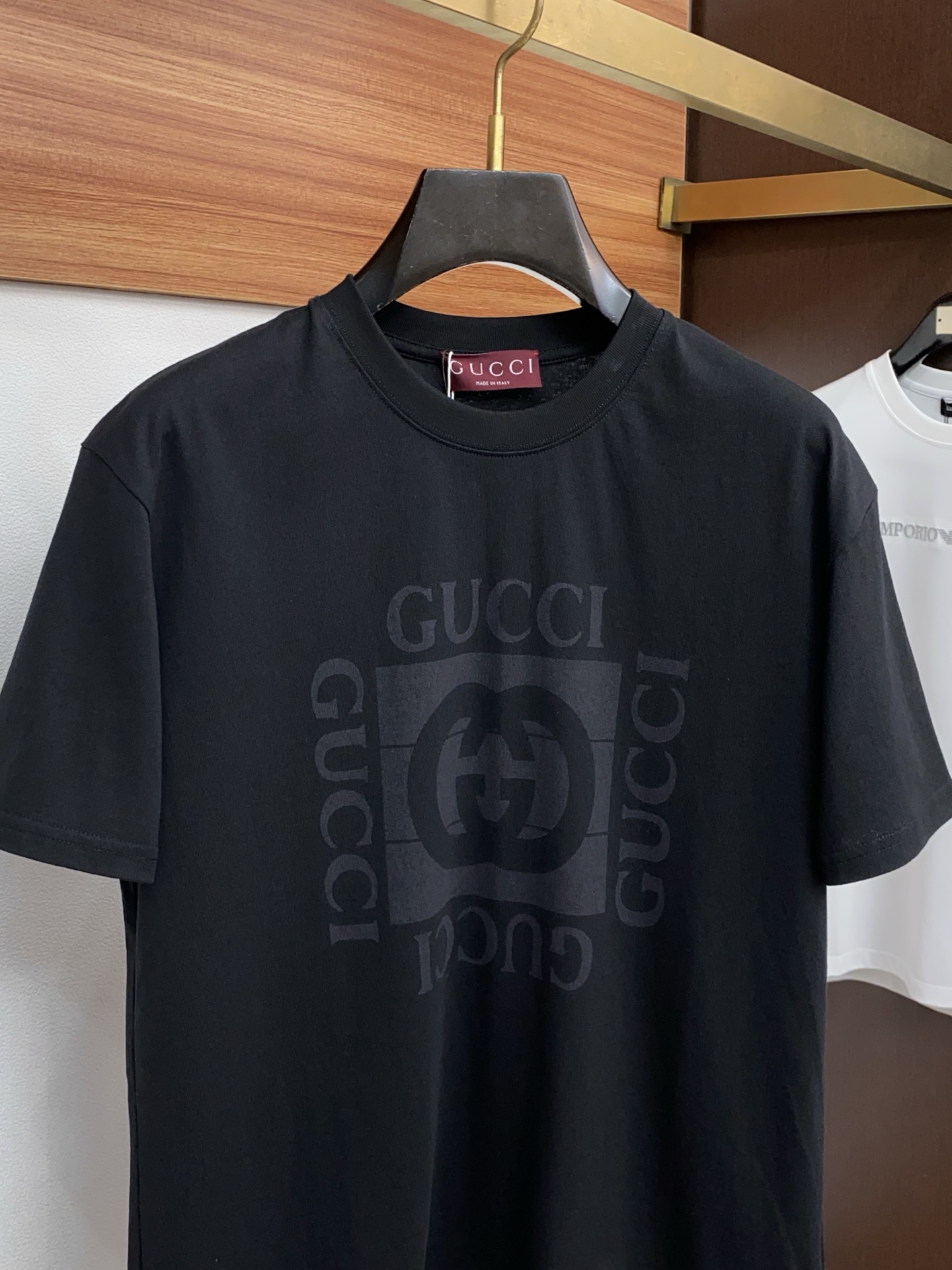 古奇 26SS春夏新款 纯棉质圆领短袖 男士基础款纯白专柜短袖T恤衫！贸易公司渠道稀出，同步官网发售！基