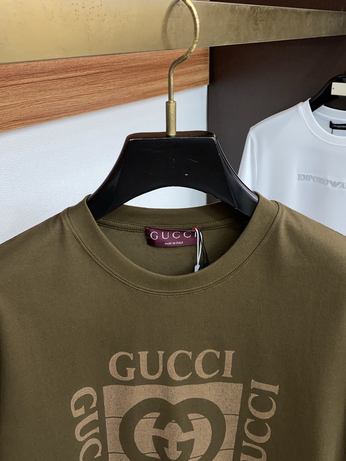 古奇 26SS春夏新款 纯棉质圆领短袖 男士基础款纯白专柜短袖T恤衫！贸易公司渠道稀出，同步官网发售！基