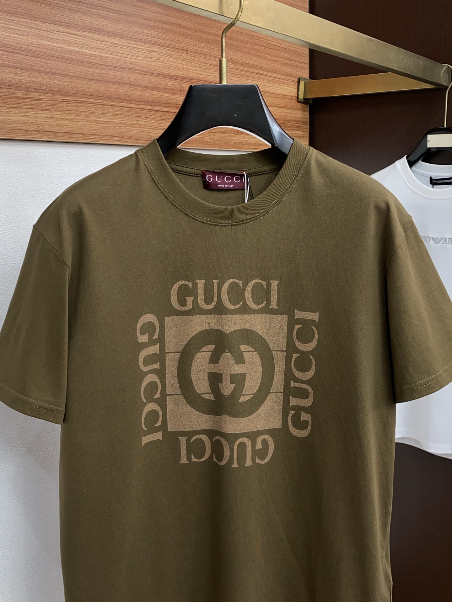 古奇 26SS春夏新款 纯棉质圆领短袖 男士基础款纯白专柜短袖T恤衫！贸易公司渠道稀出，同步官网发售！基