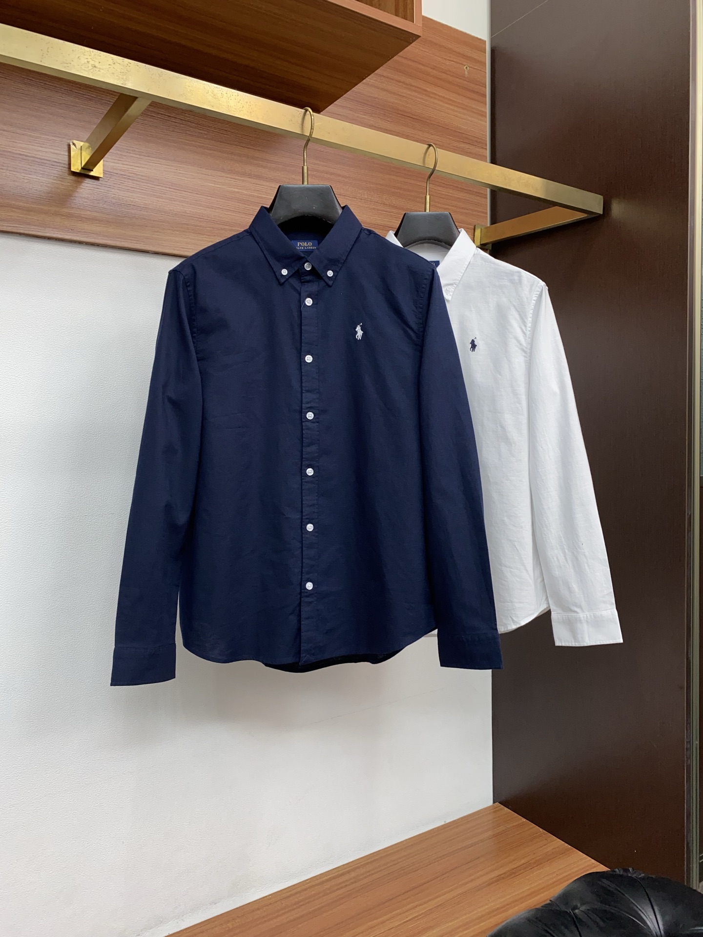 拉夫劳伦 25FW秋冬新款男士休闲定制麻料翻领衬衣，男士商务休闲百搭时尚长袖衬衫！贸易公司渠道稀出，同步