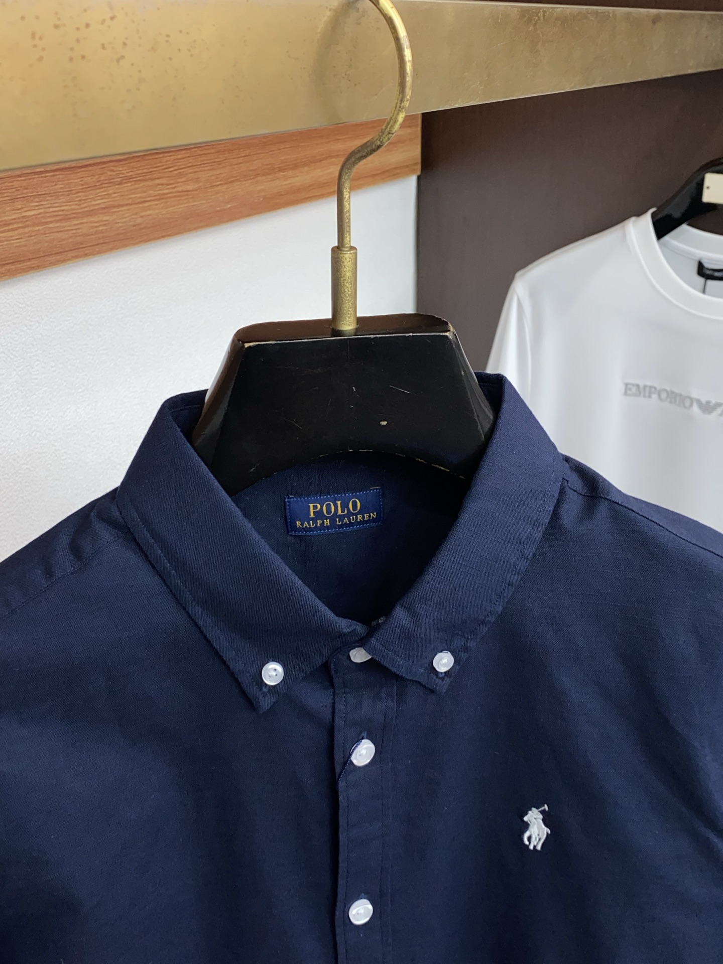 拉夫劳伦 25FW秋冬新款男士休闲定制麻料翻领衬衣，男士商务休闲百搭时尚长袖衬衫！贸易公司渠道稀出，同步