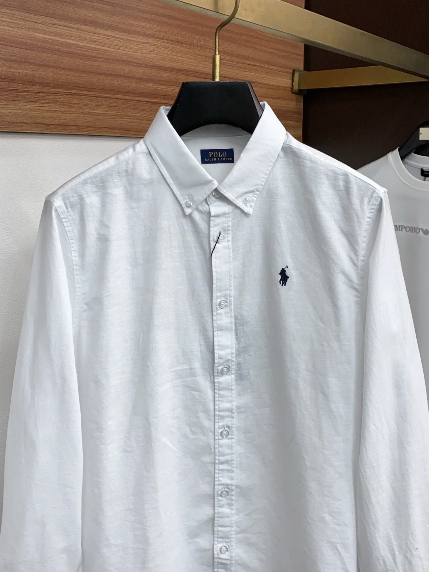 拉夫劳伦 25FW秋冬新款男士休闲定制麻料翻领衬衣，男士商务休闲百搭时尚长袖衬衫！贸易公司渠道稀出，同步