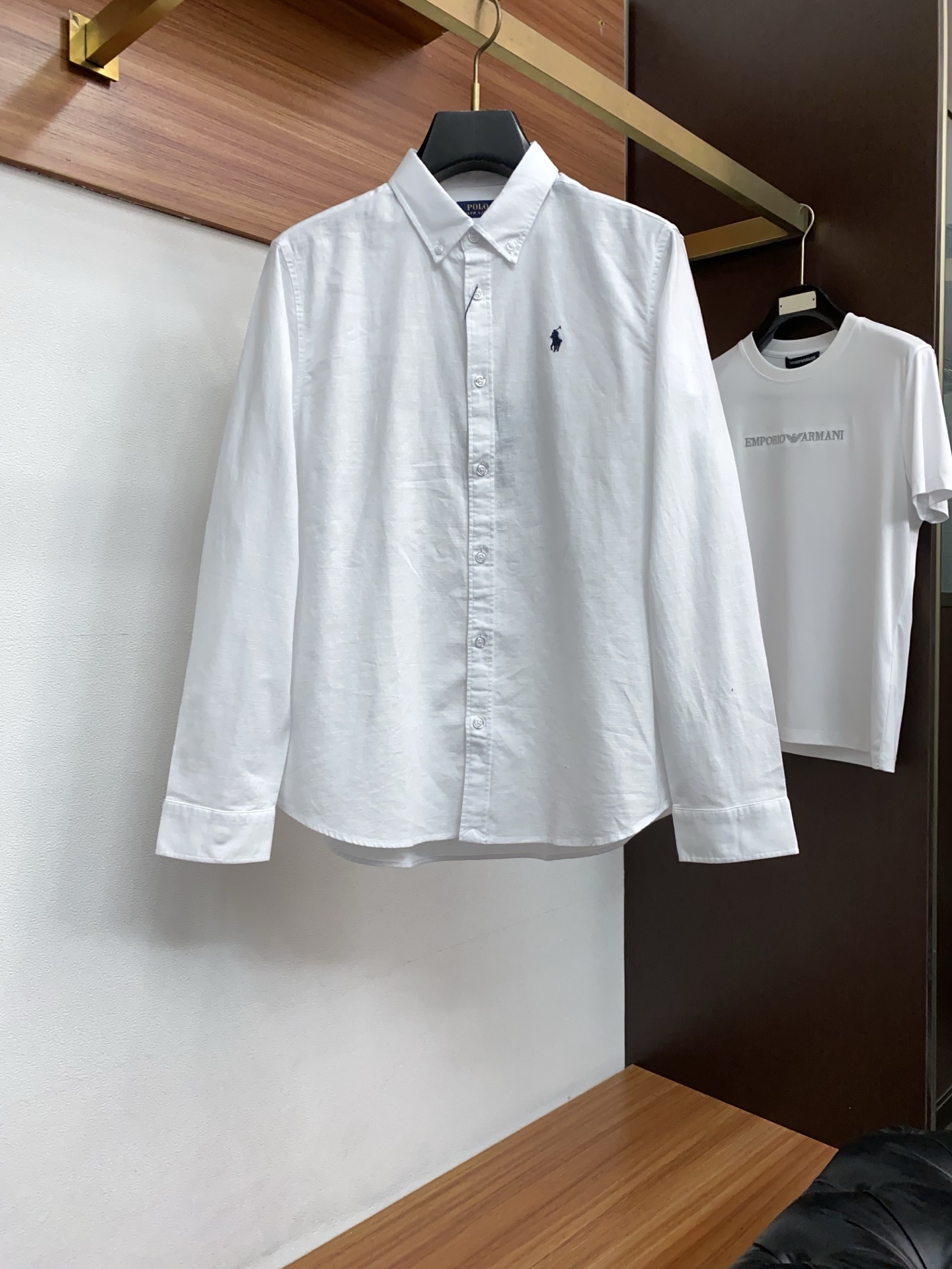 拉夫劳伦 25FW秋冬新款男士休闲定制麻料翻领衬衣，男士商务休闲百搭时尚长袖衬衫！贸易公司渠道稀出，同步