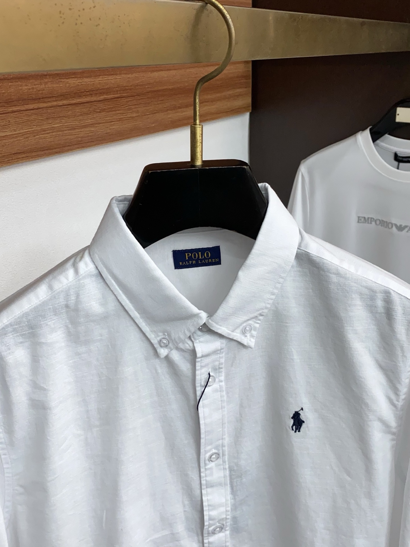 拉夫劳伦 25FW秋冬新款男士休闲定制麻料翻领衬衣，男士商务休闲百搭时尚长袖衬衫！贸易公司渠道稀出，同步