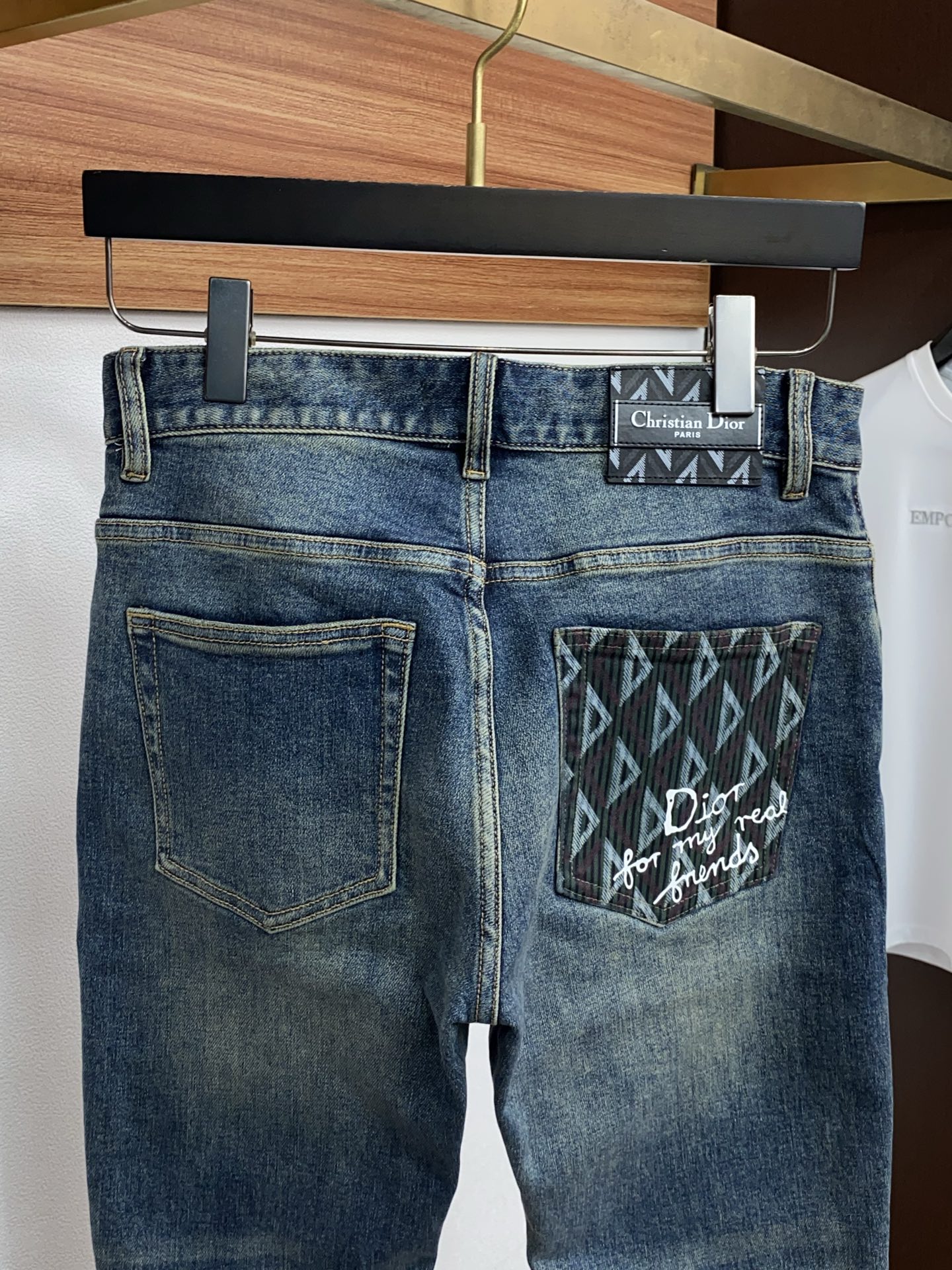 迪奥 26新款 市场独家订制进口丹宁牛仔面料 稀缺面料 超级舒服 工艺复杂四季款牛仔裤 针织牛从做旧 独