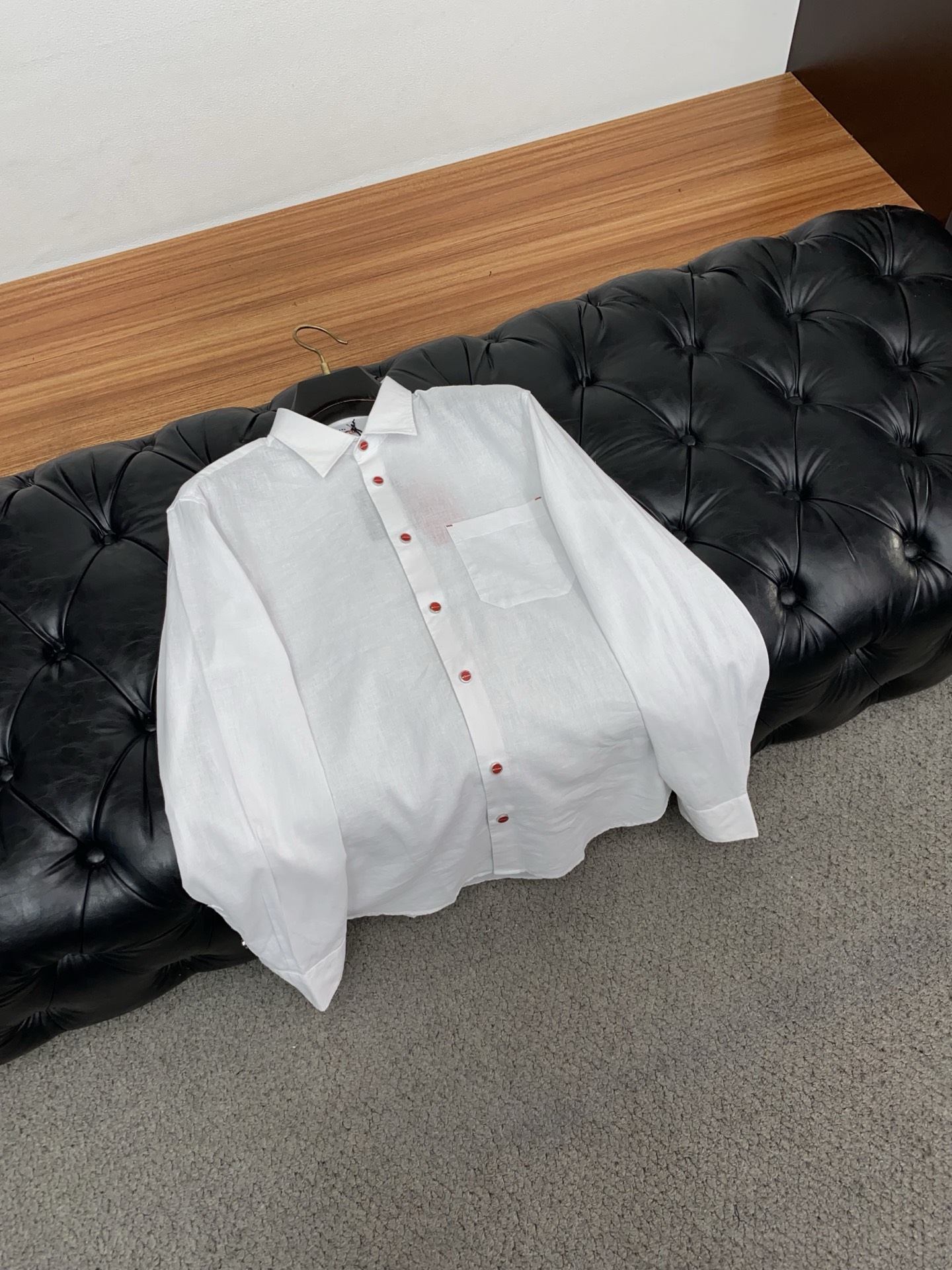 키톤 남성 린넨 프렌치카라 긴팔 셔츠 88559 이미지 7