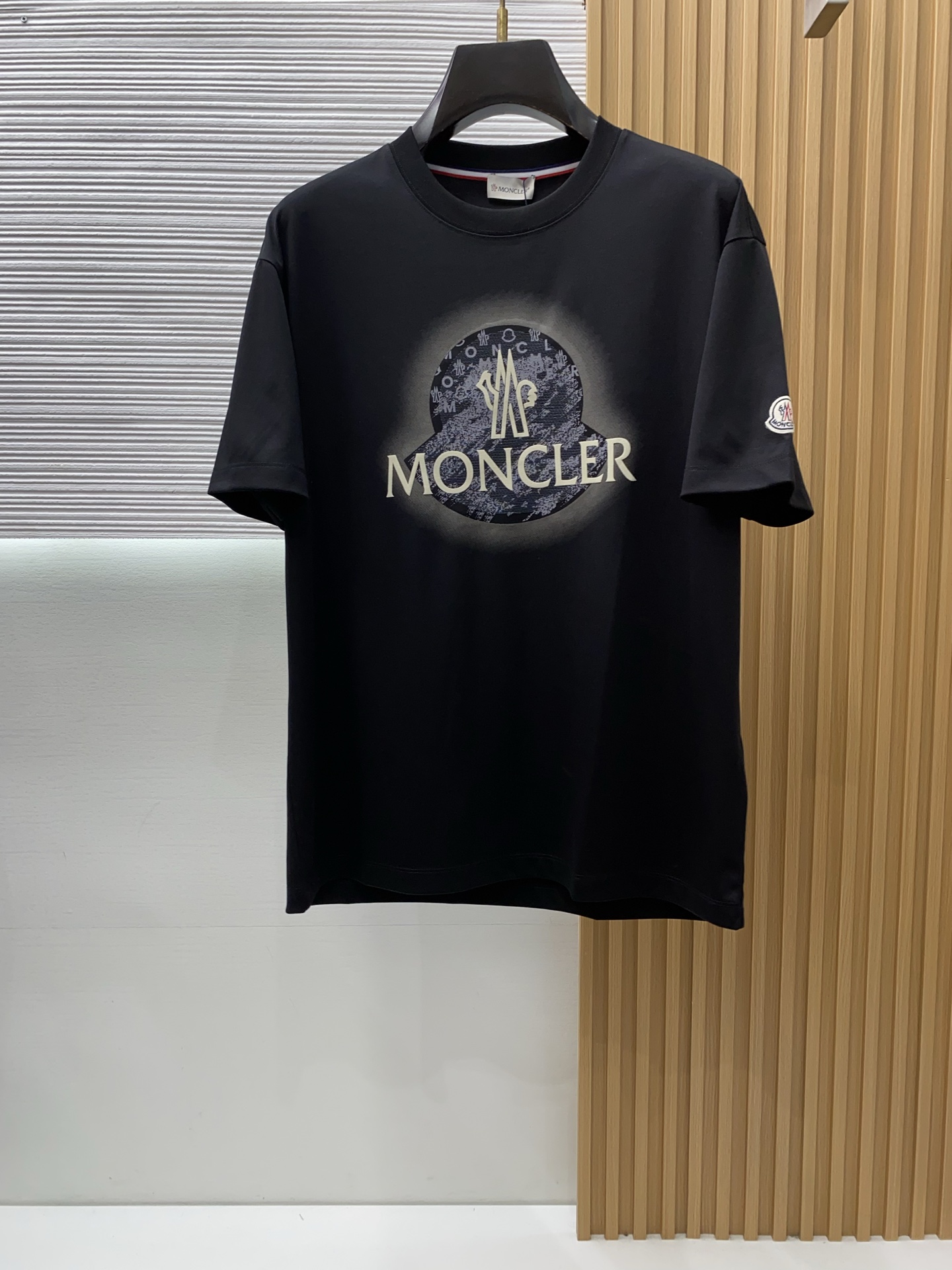 Moncler Black Circular Graphic T-Shirt