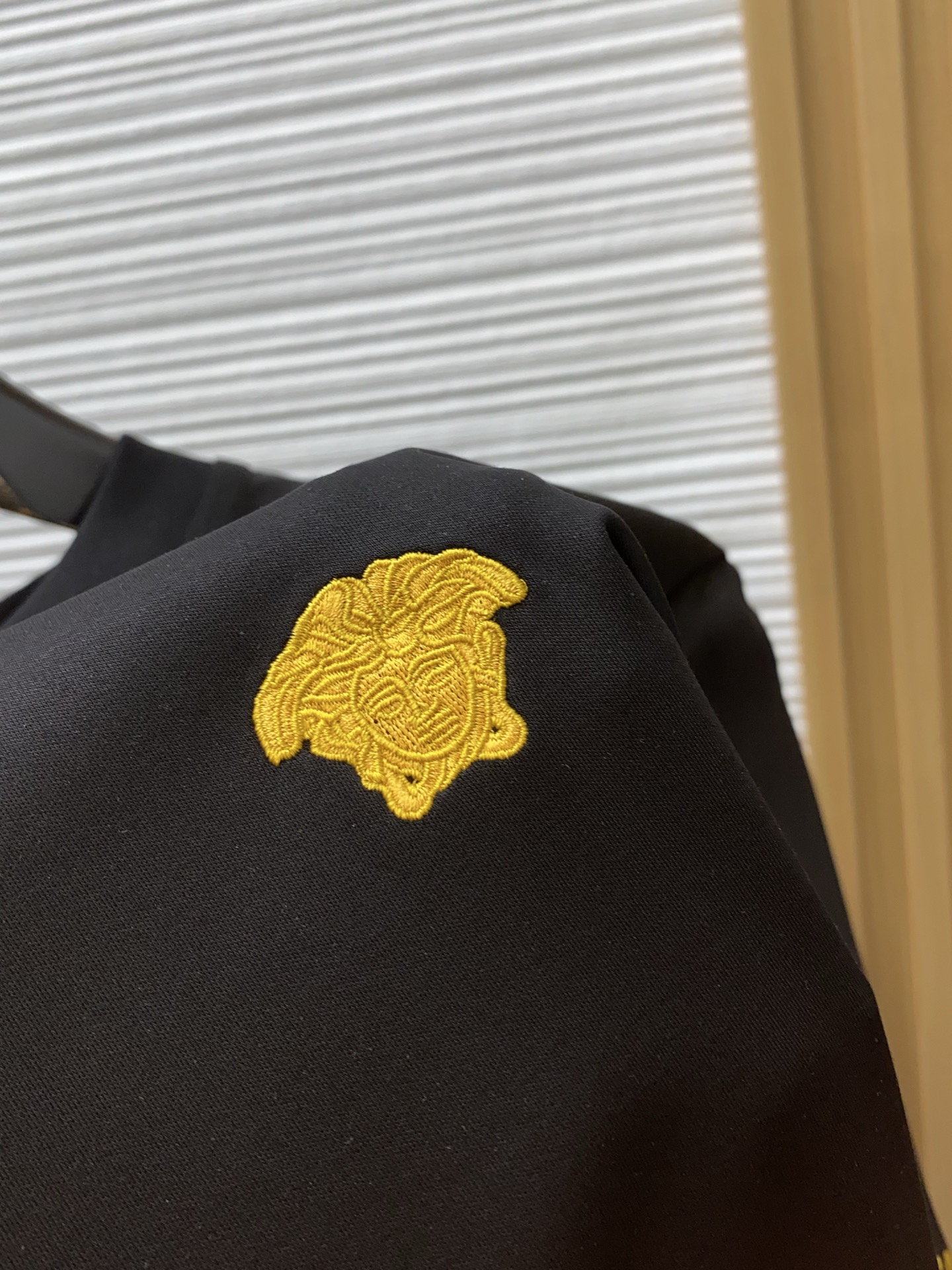 范思哲 春夏新款首发专柜最新款圆领短袖 高端订制 设计前卫时尚！品牌logo重工艺设计 高端定制100支