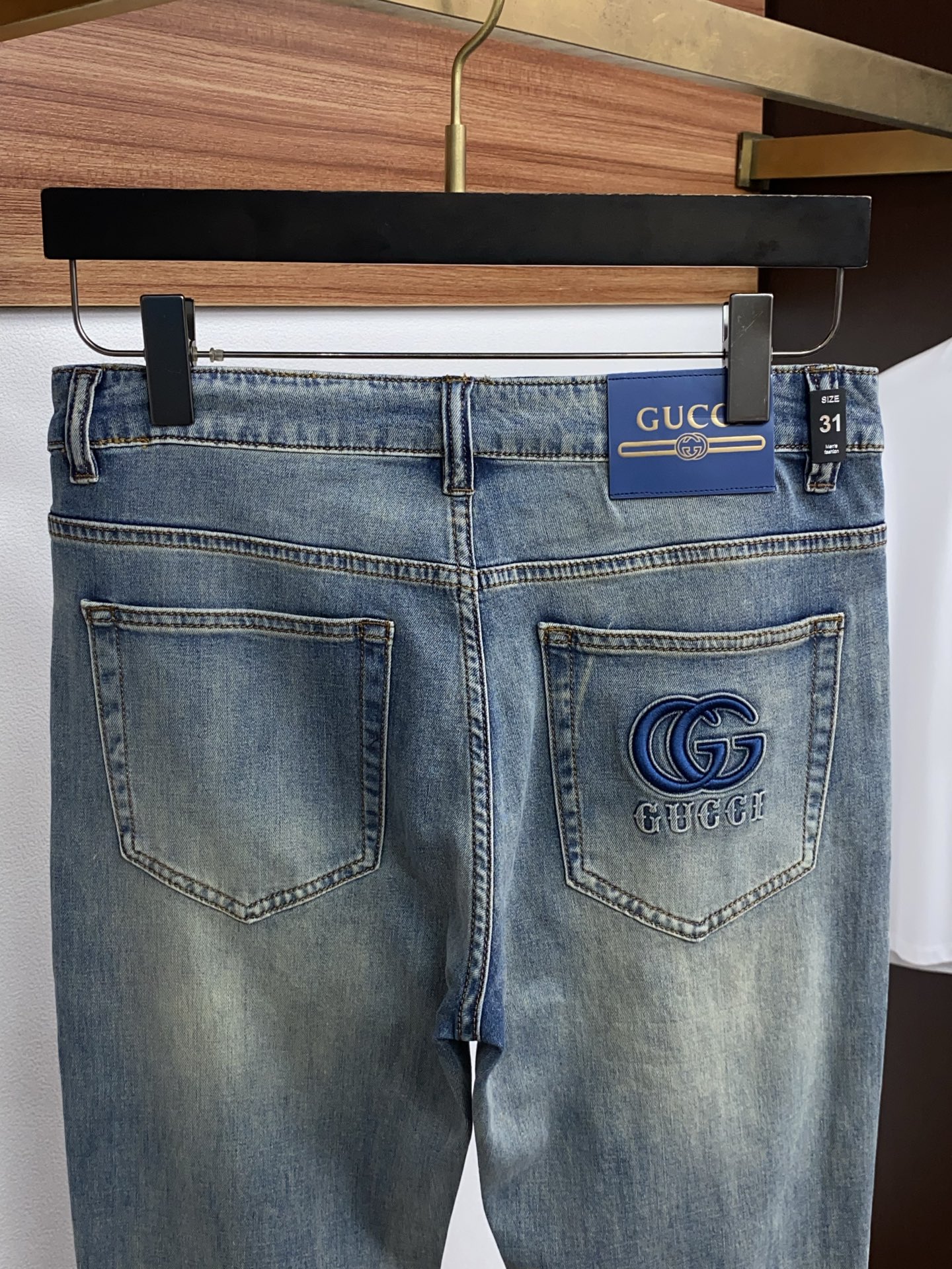 古奇 高端定制、2026早春最新款牛仔裤 柜台同步发售 原版定制复刻 客供五金辅料 原单品质 进口牛仔面