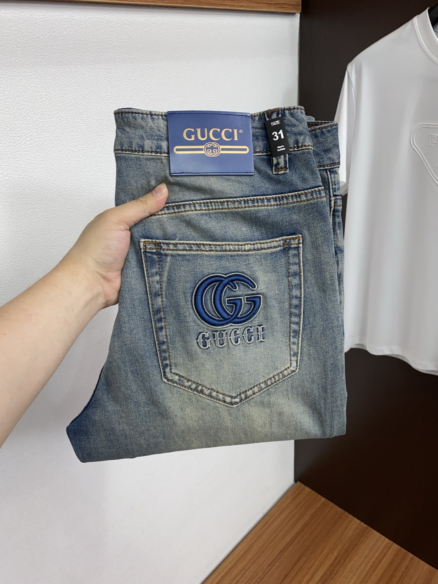 古奇 高端定制、2026早春最新款牛仔裤 柜台同步发售 原版定制复刻 客供五金辅料 原单品质 进口牛仔面