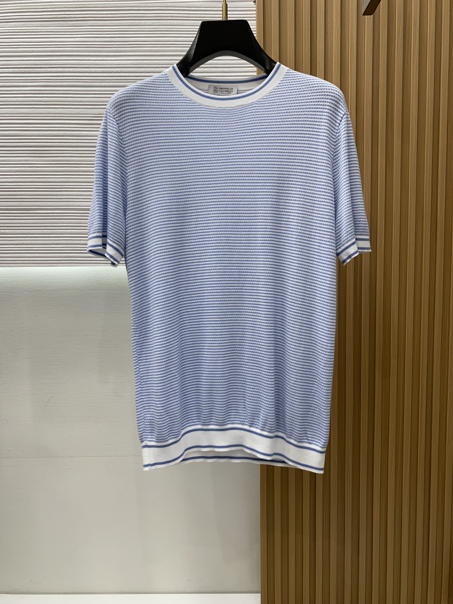 BC 2026春夏新款首发专柜最新款圆领短袖 高端订制 设计前卫时尚！条纹针织重工艺设计 定制天丝棉面料