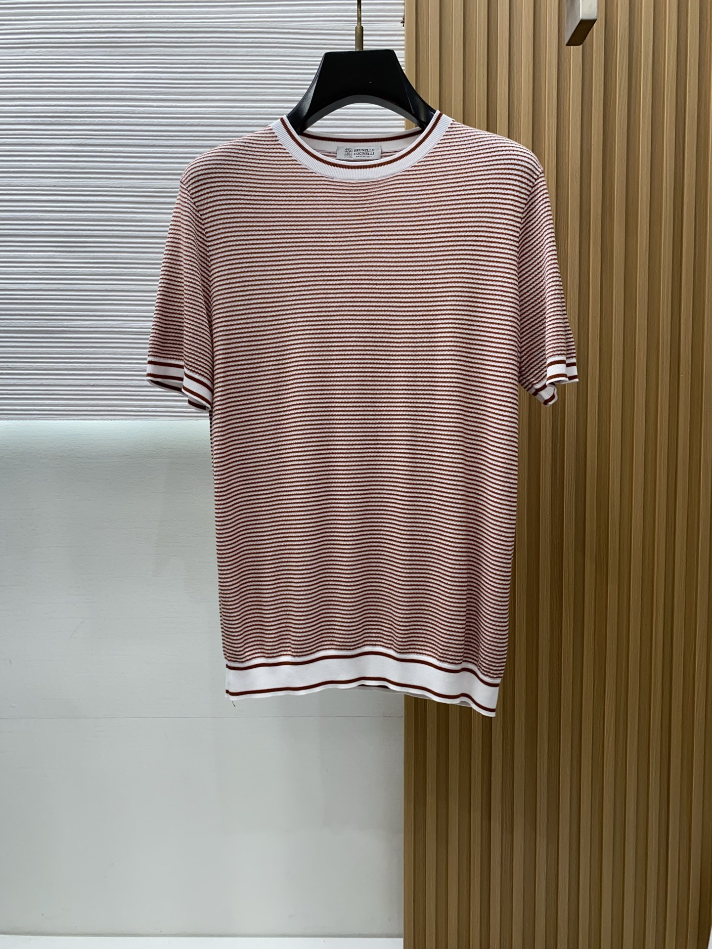 BC 2026春夏新款首发专柜最新款圆领短袖 高端订制 设计前卫时尚！条纹针织重工艺设计 定制天丝棉面料