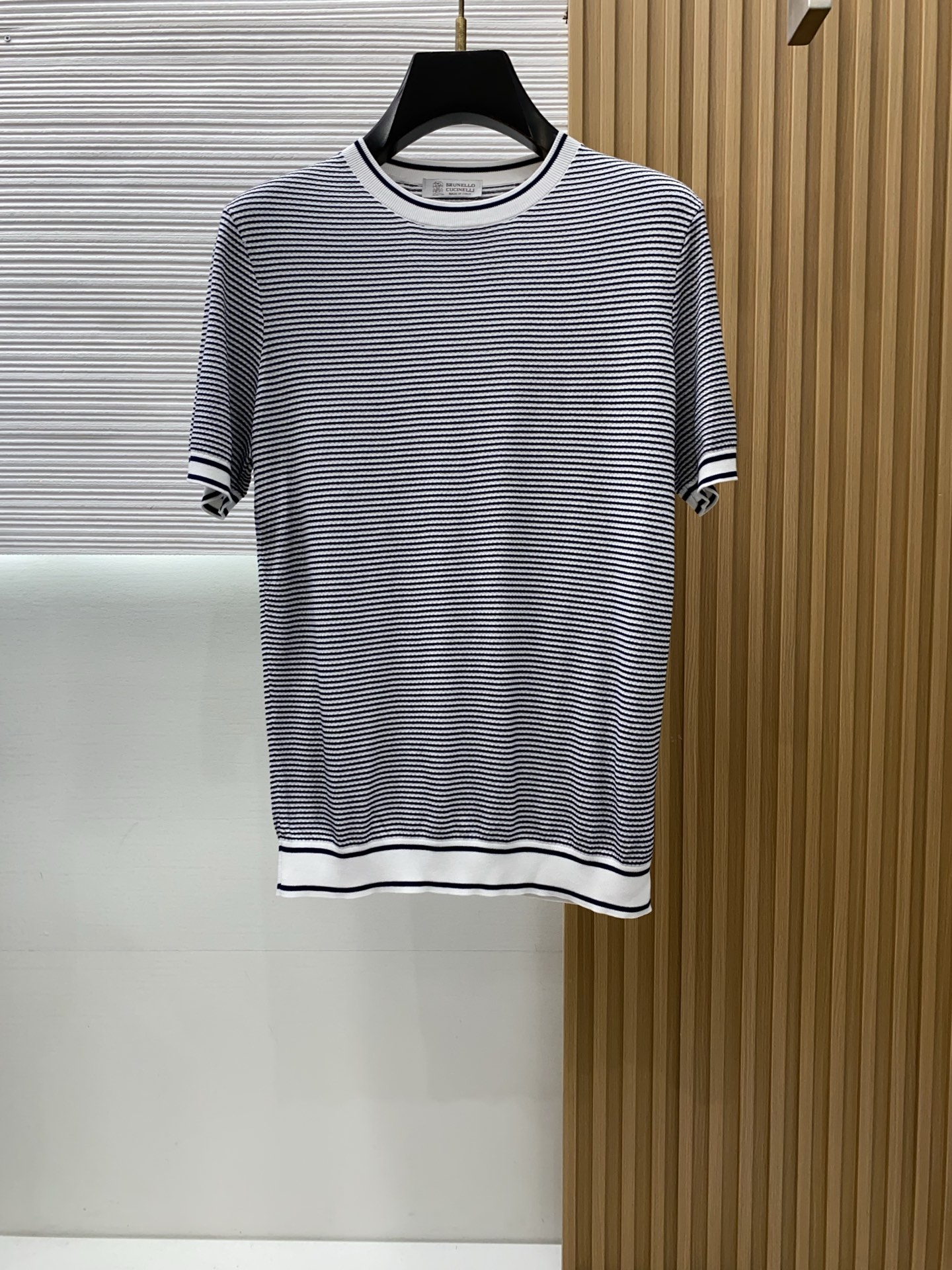 BC 2026春夏新款首发专柜最新款圆领短袖 高端订制 设计前卫时尚！条纹针织重工艺设计 定制天丝棉面料