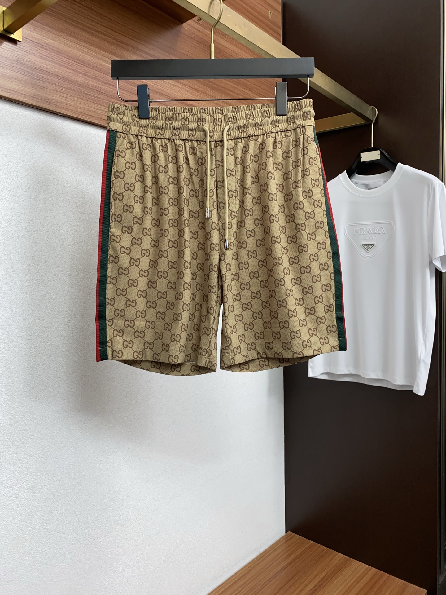 古奇 高端定制、2026早春最新款休闲短裤 柜台同步发售 原版定制复刻 客供五金辅料 原单品质 进口提花