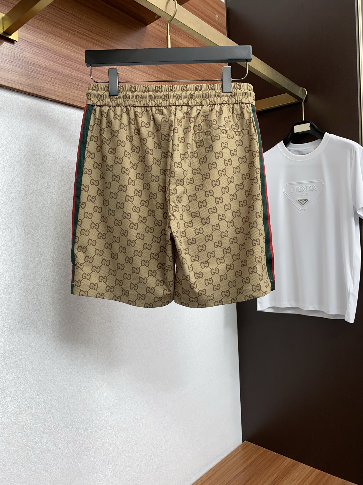 古奇 高端定制、2026早春最新款休闲短裤 柜台同步发售 原版定制复刻 客供五金辅料 原单品质 进口提花