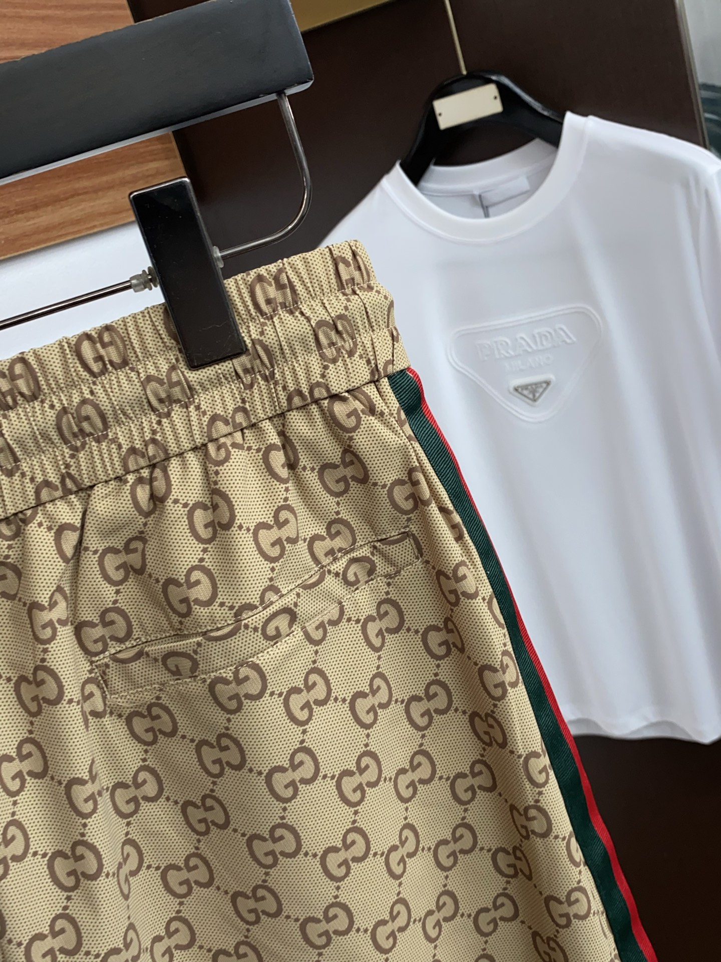 古奇 高端定制、2026早春最新款休闲短裤 柜台同步发售 原版定制复刻 客供五金辅料 原单品质 进口提花