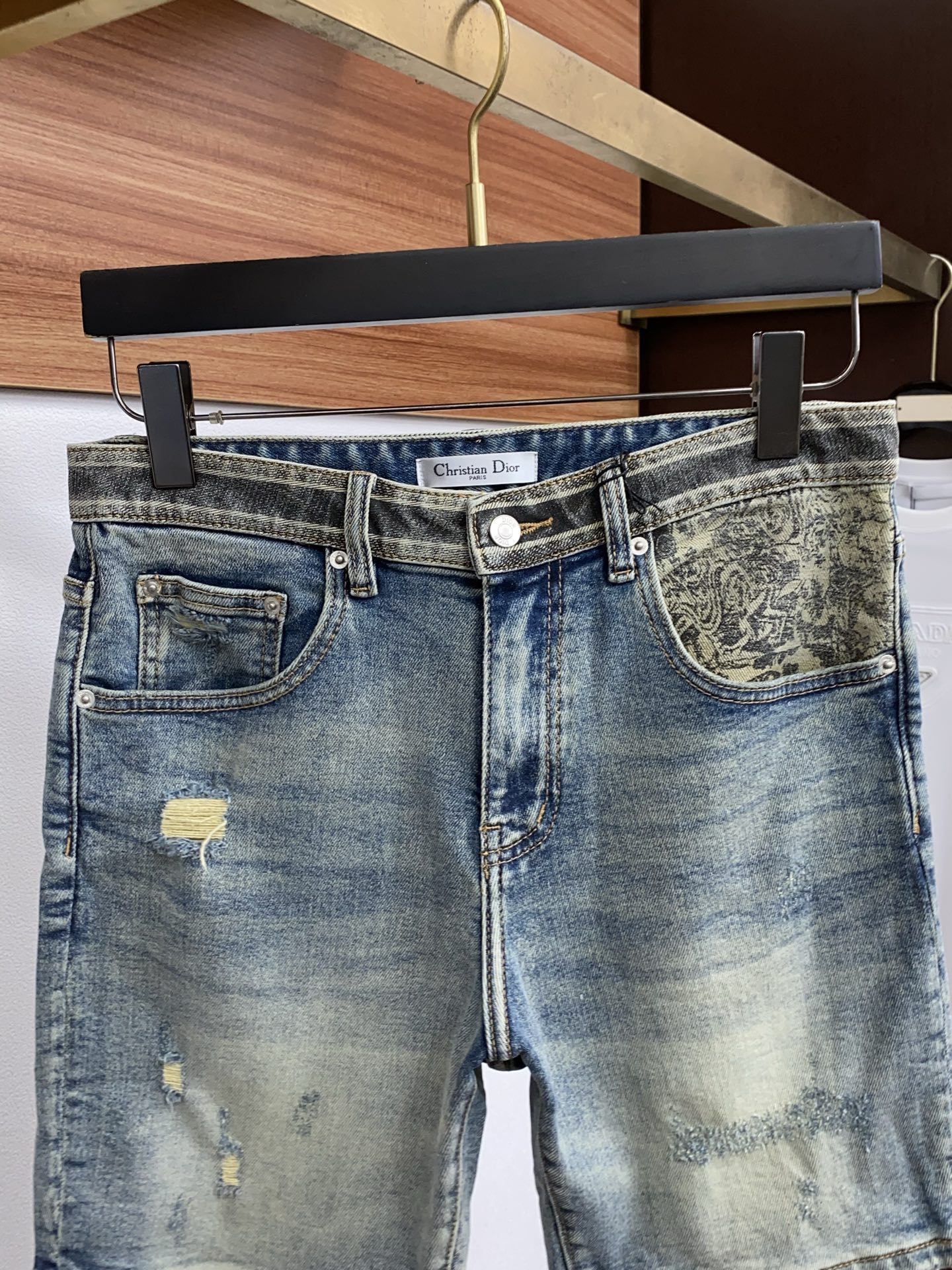 迪奥 26新款牛仔短裤 市场独家订制进口丹宁牛仔面料 稀缺面料 超级舒服 工艺复杂四季款牛仔裤 针织牛从