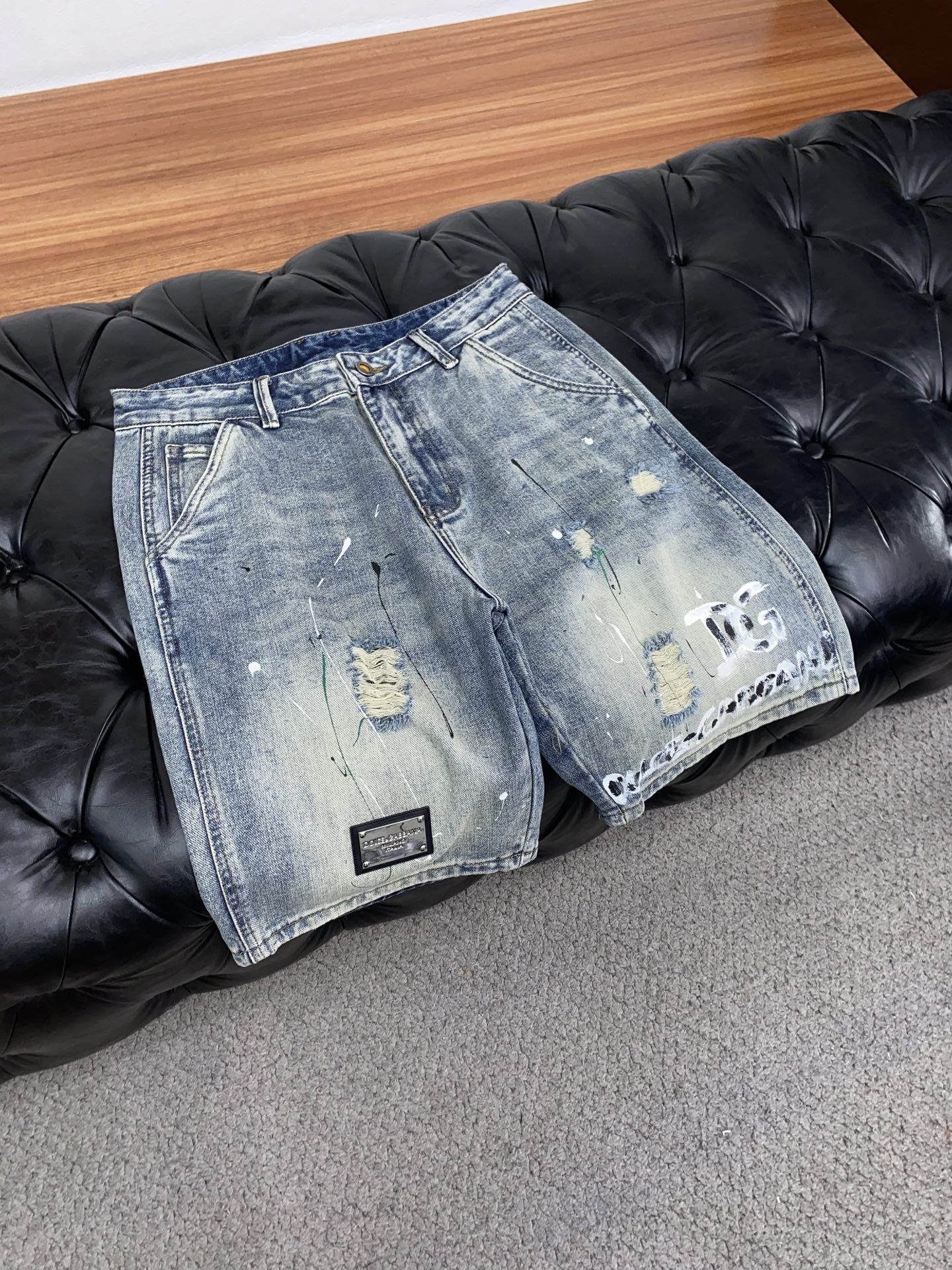 돌체앤가바나 남성 데님 스트레이트핏 반바지 65793 이미지 7