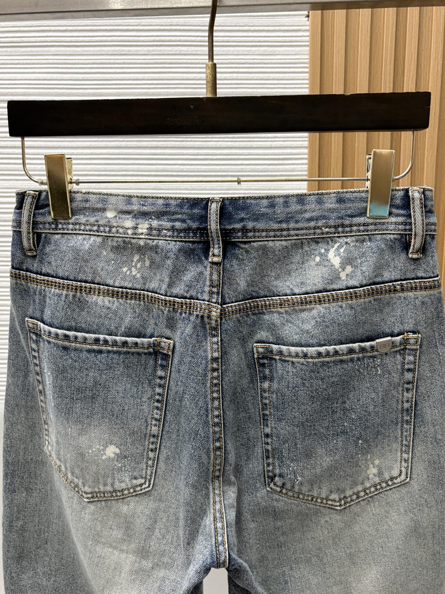 발렌시아가 남성 데님 반바지 상세 이미지 5