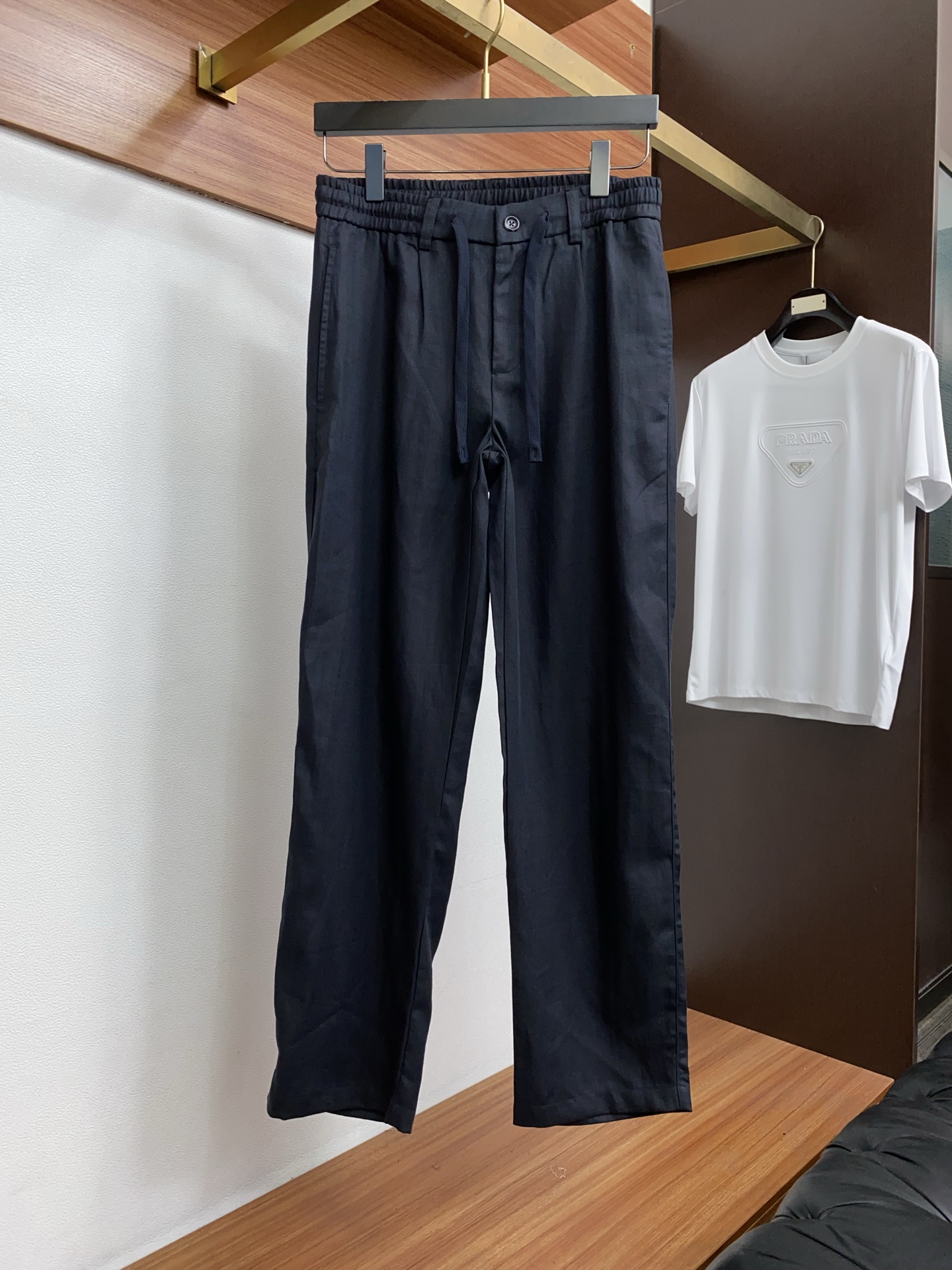 杰尼亚 偏大一码 S-2xL（30-38）25FW秋冬新款男士休闲定制亚麻裤  贸易公司渠道稀出，同步官