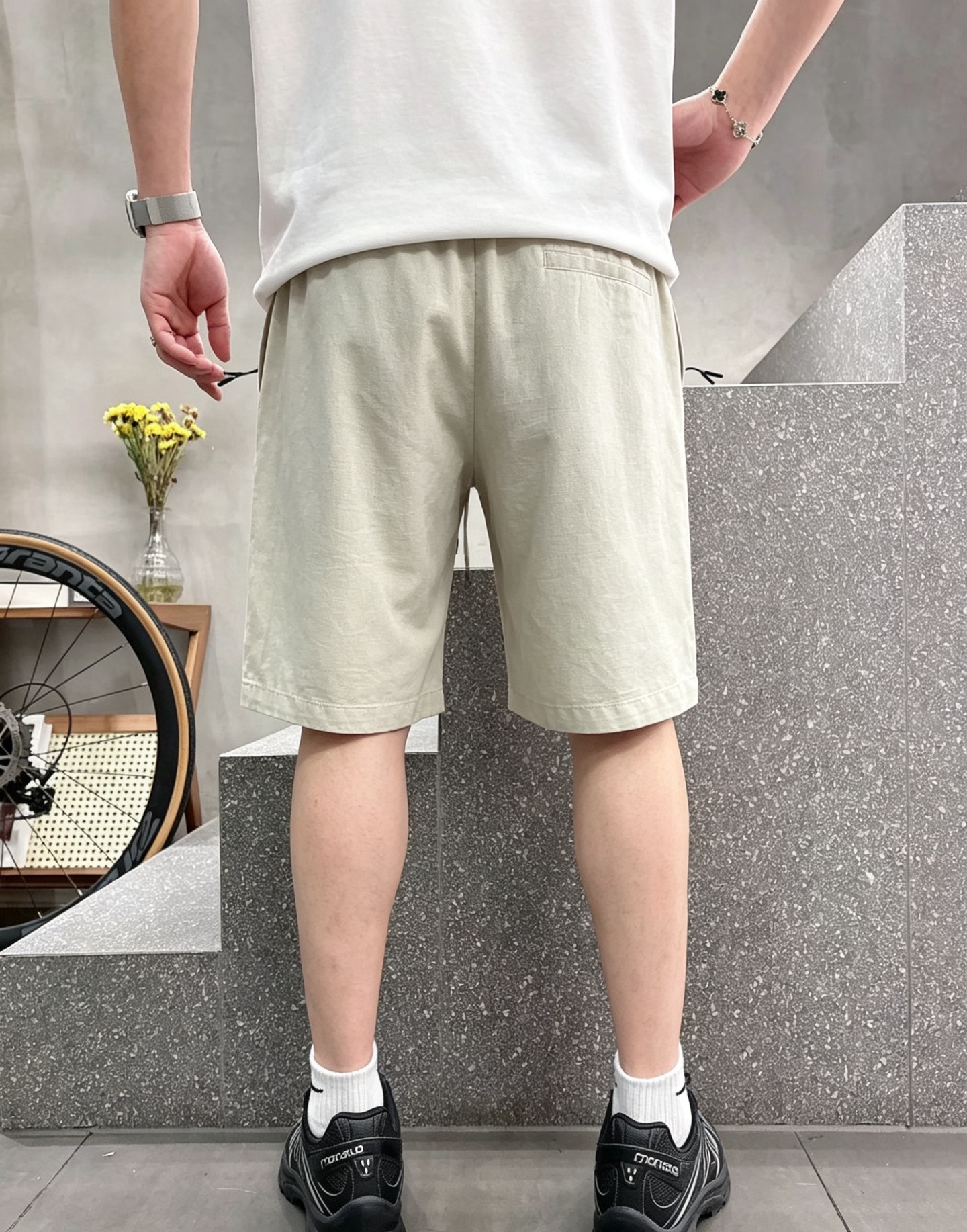 杰尼亚 2026春夏季新款，最新休闲短裤。原版裤型上身休闲百搭 定制麻棉面料 logo刺绣设计 随性慵懒