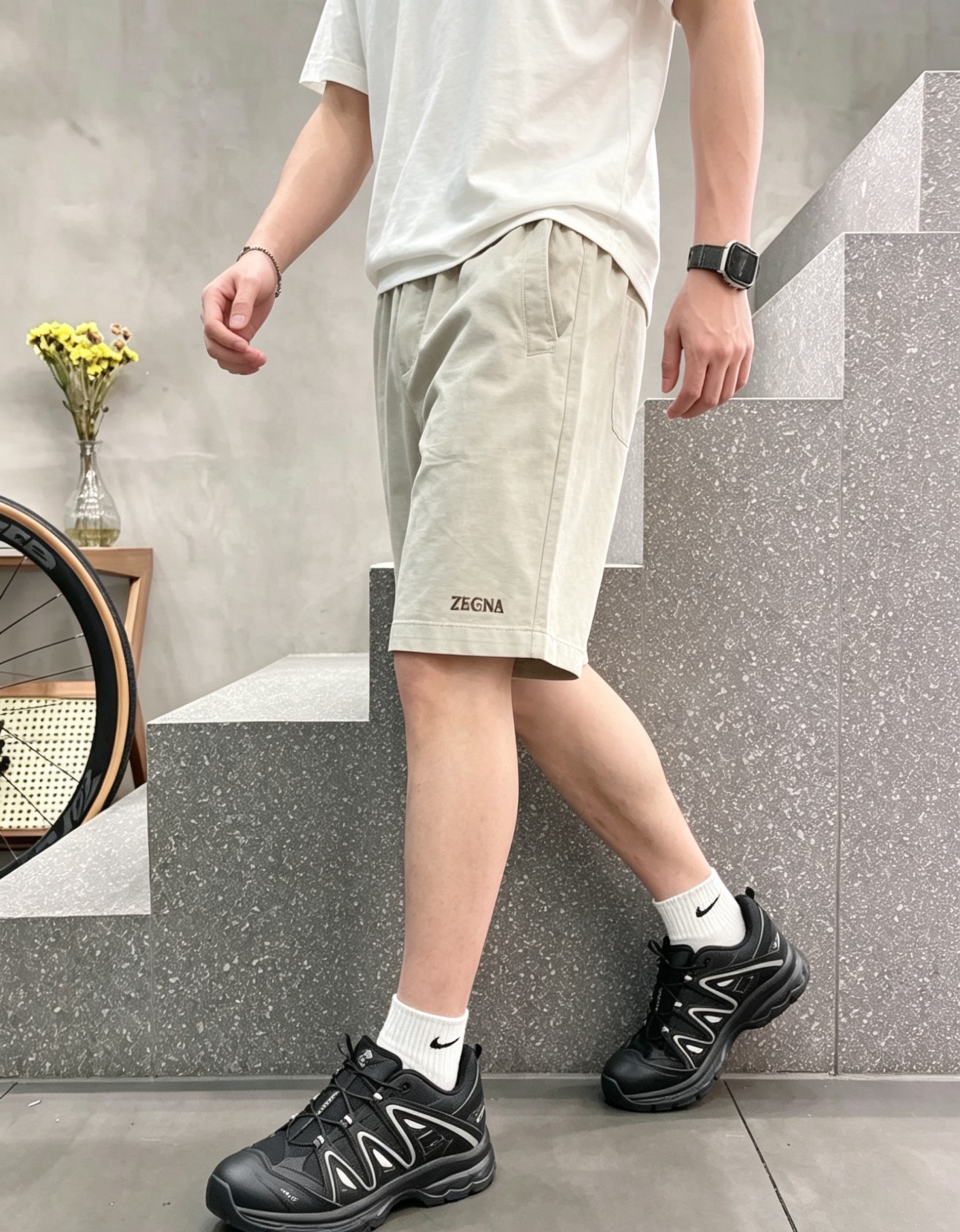 杰尼亚 2026春夏季新款，最新休闲短裤。原版裤型上身休闲百搭 定制麻棉面料 logo刺绣设计 随性慵懒