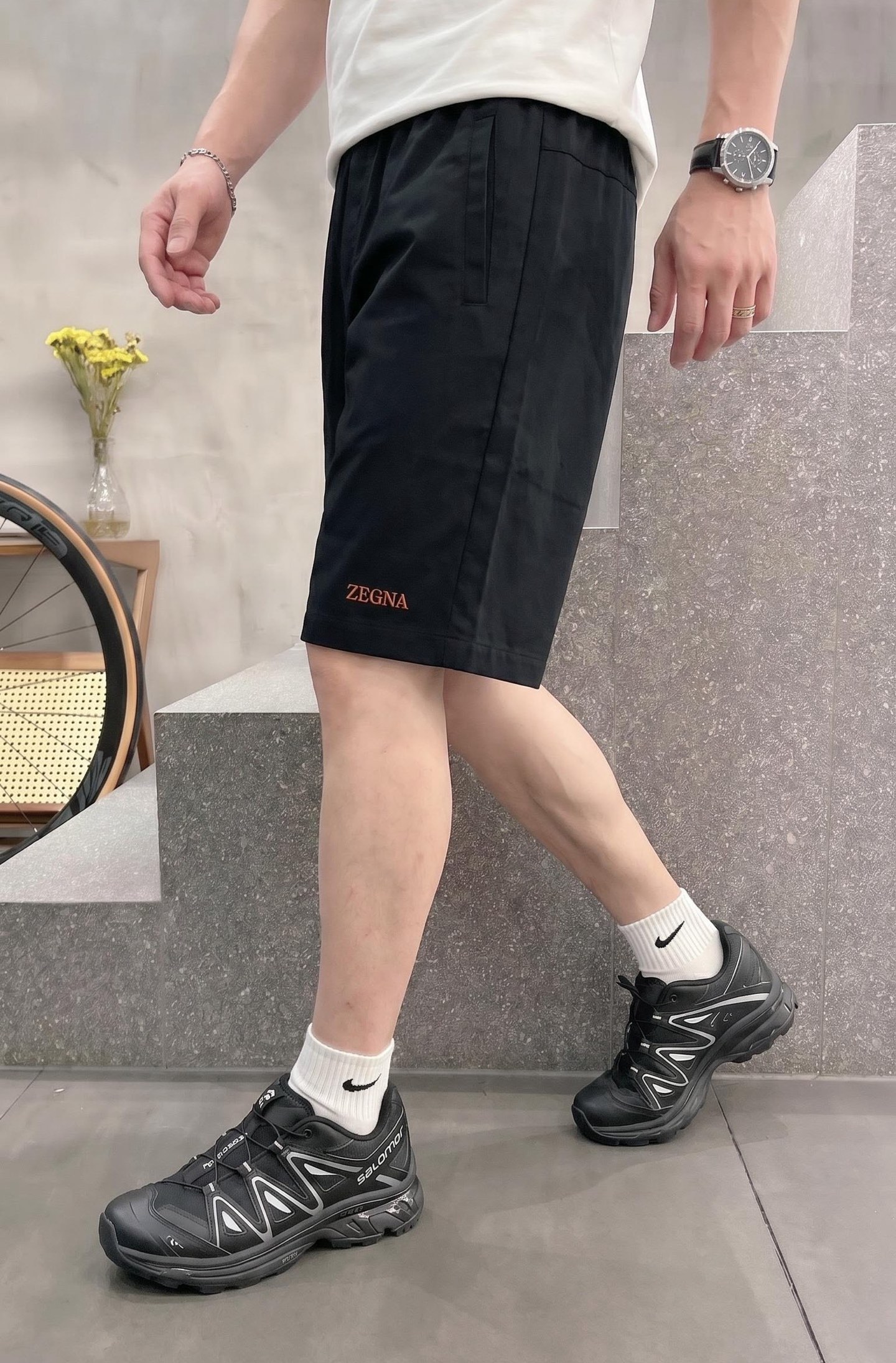 杰尼亚 2026春夏季新款，最新休闲短裤。原版裤型上身休闲百搭 定制麻棉面料 logo刺绣设计 随性慵懒
