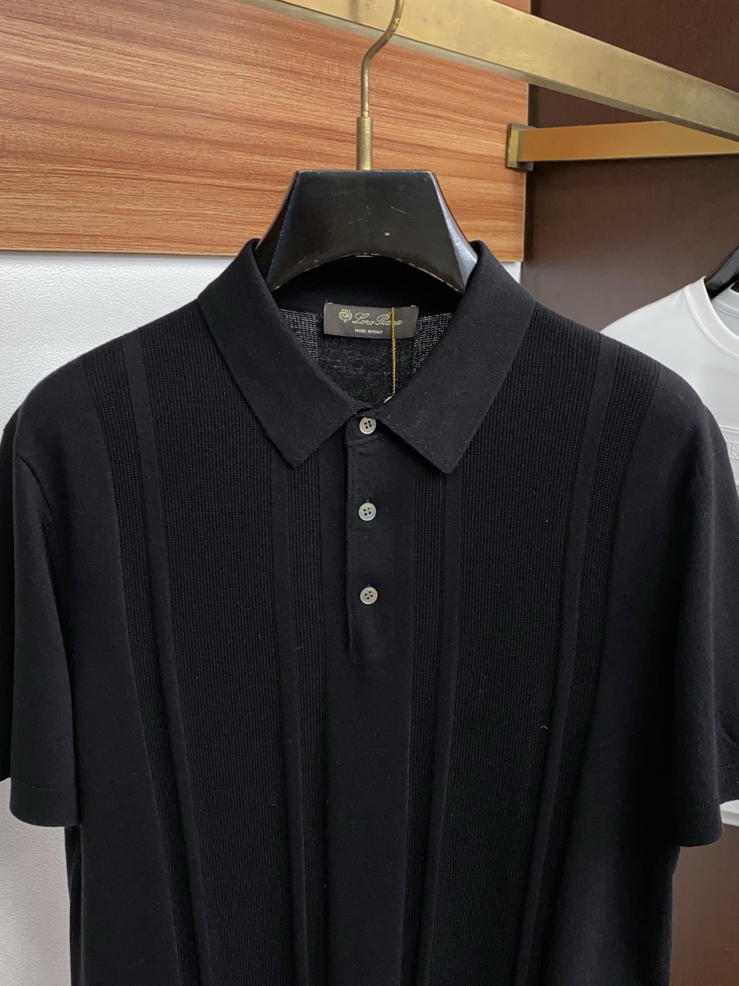Loro piana 诺悠翩雅 2026新款男士高端简约翻领针织短袖Polo恤衫，香港洋行渠道货，纯正血