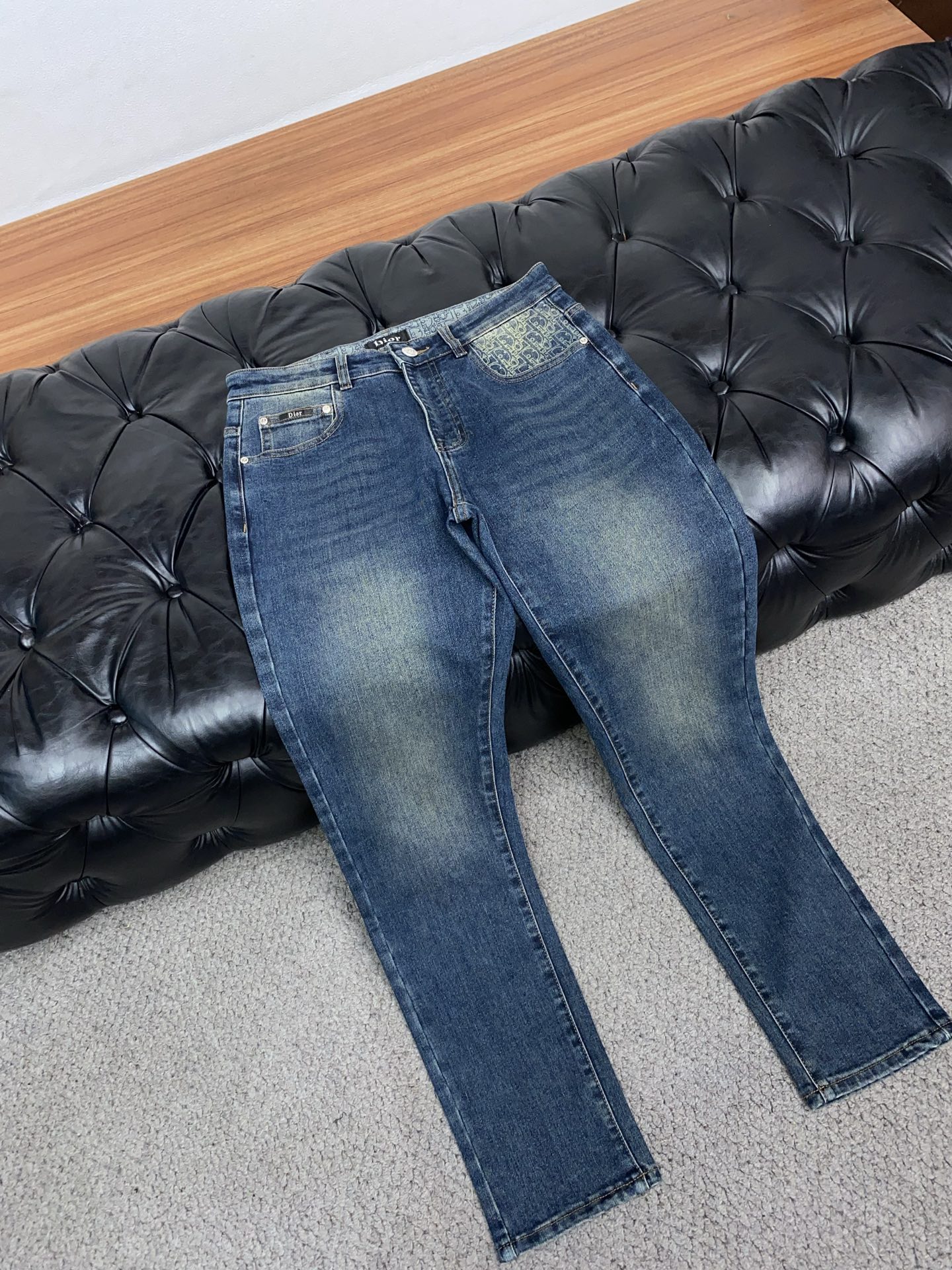 디올 슬림핏 스트레치 남성 바지 상세 이미지 6
