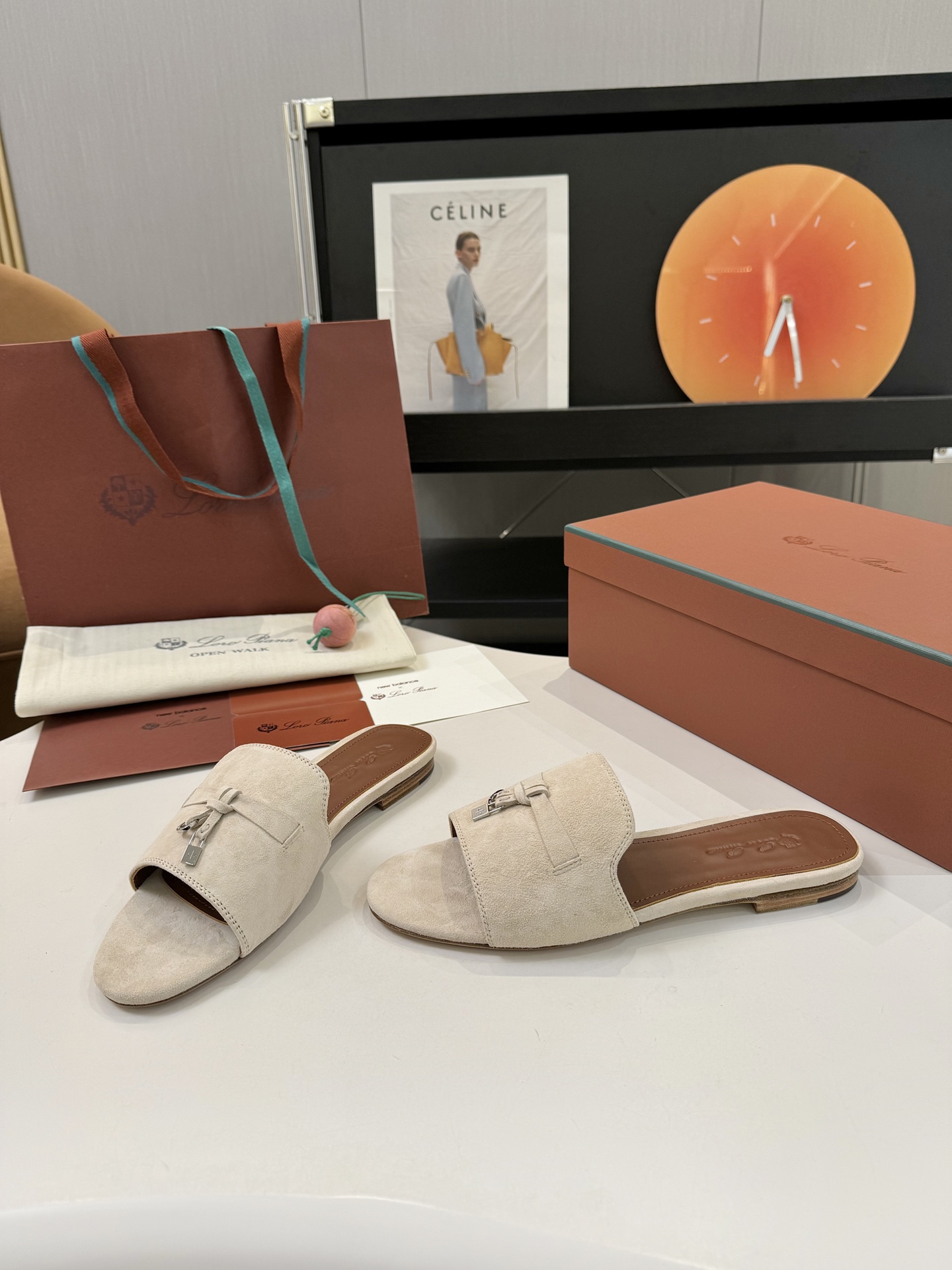 P576 Substitution Level Sheep Leather Sandals with Loro Piana My Charms – Product Details - 图片 2