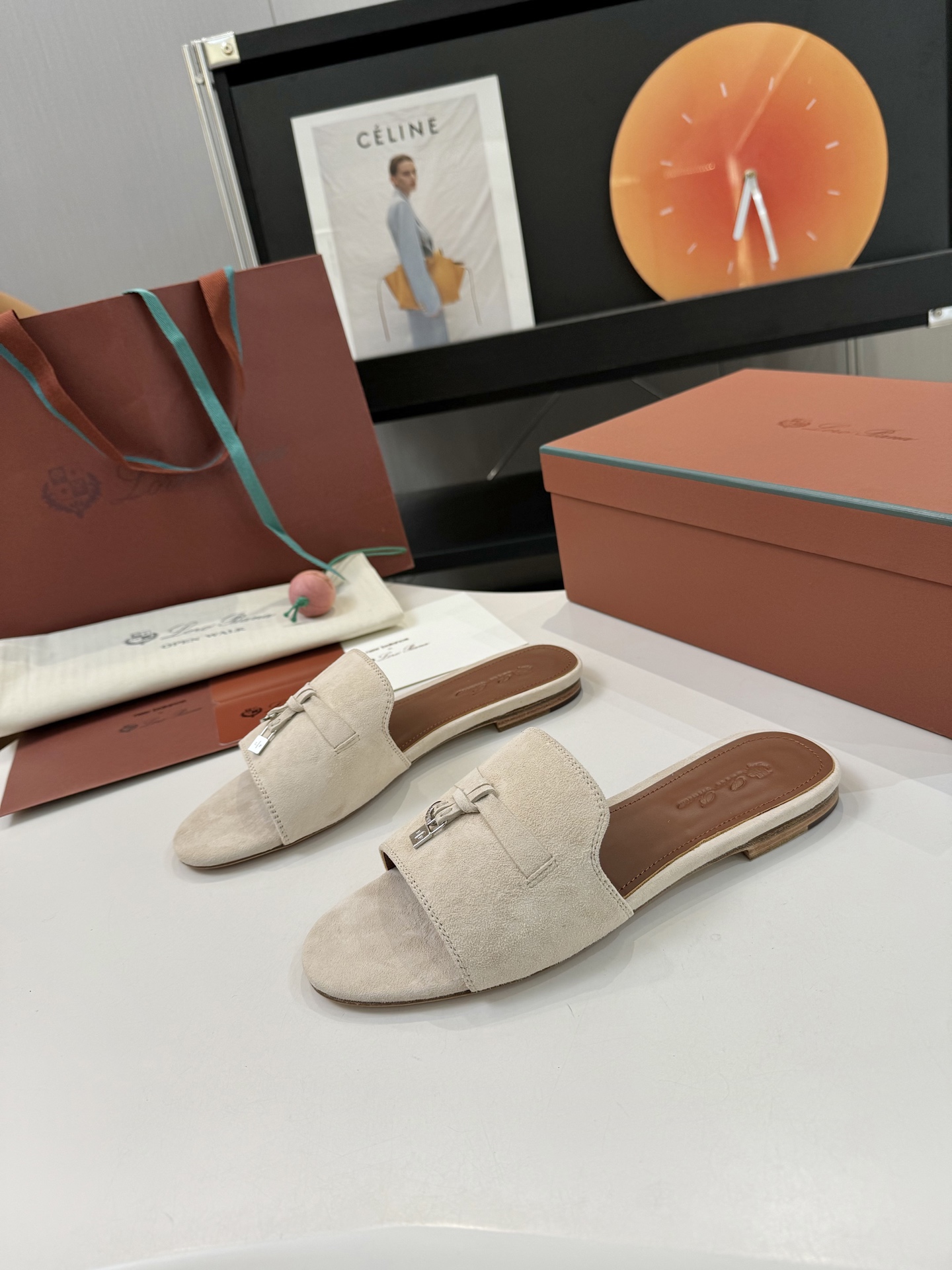 P576 Substitution Level Sheep Leather Sandals with Loro Piana My Charms – Product Details