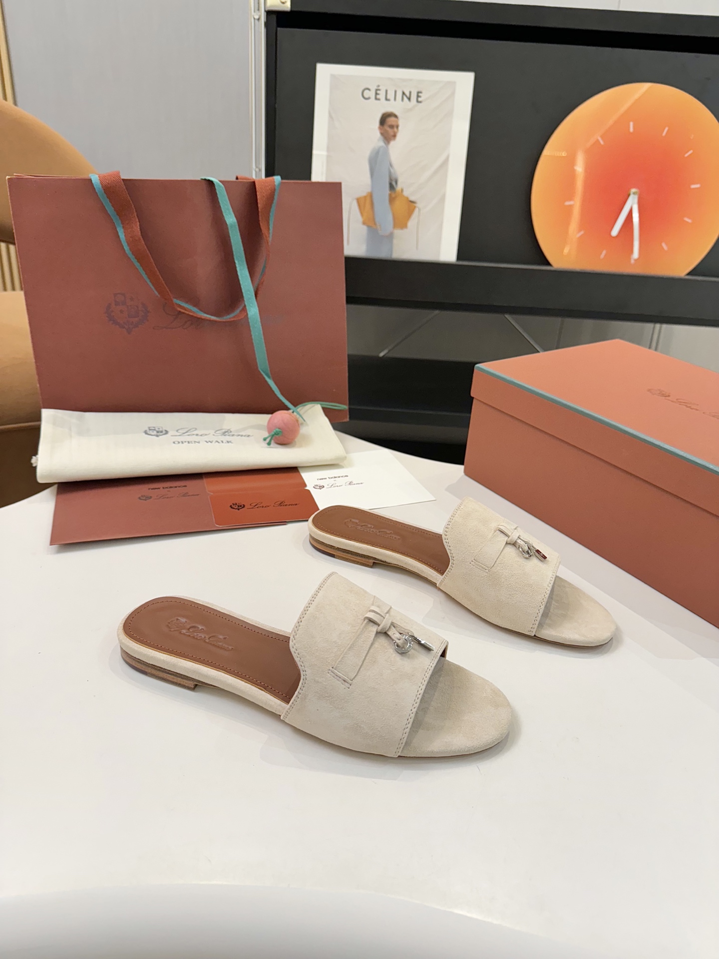 P576 Substitution Level Sheep Leather Sandals with Loro Piana My Charms – Product Details - 图片 3