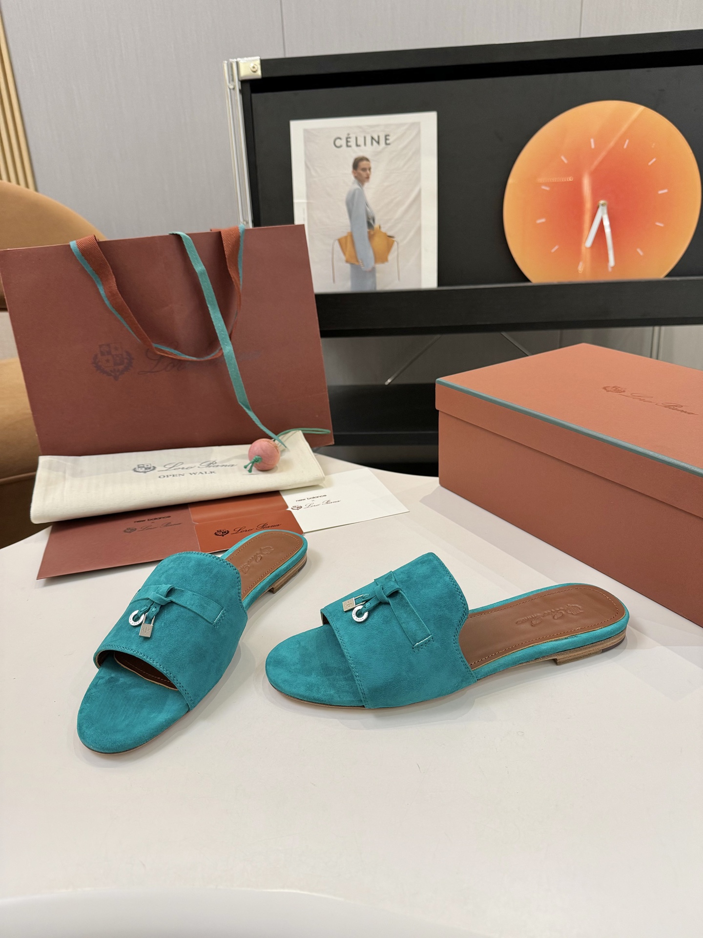 P576 Substitution Level Sheep Leather Sandals with Loro Piana My Charms ‘ Locket Belts - 图片 2