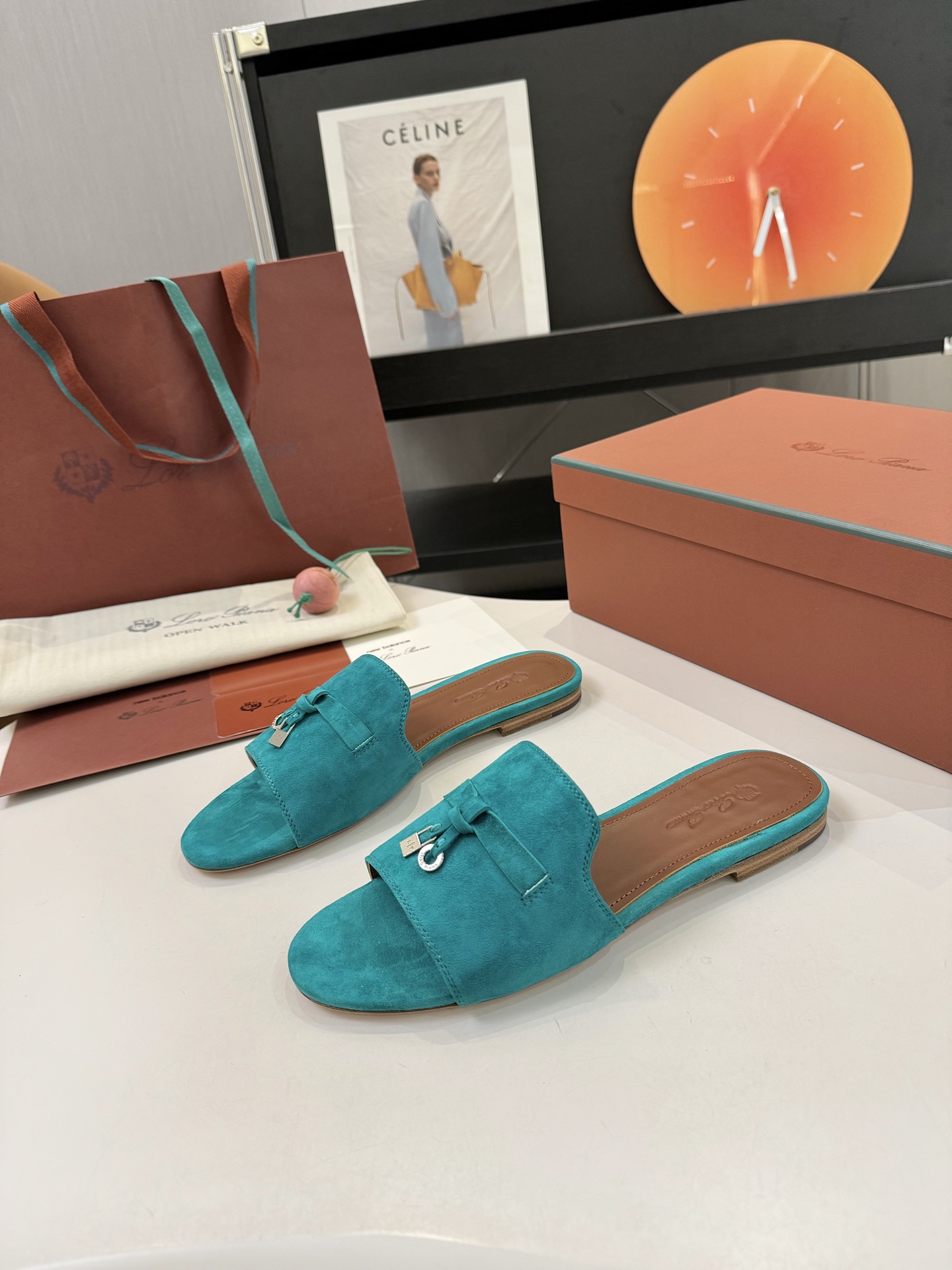 P576 Substitution Level Sheep Leather Sandals with Loro Piana My Charms ‘ Locket Belts