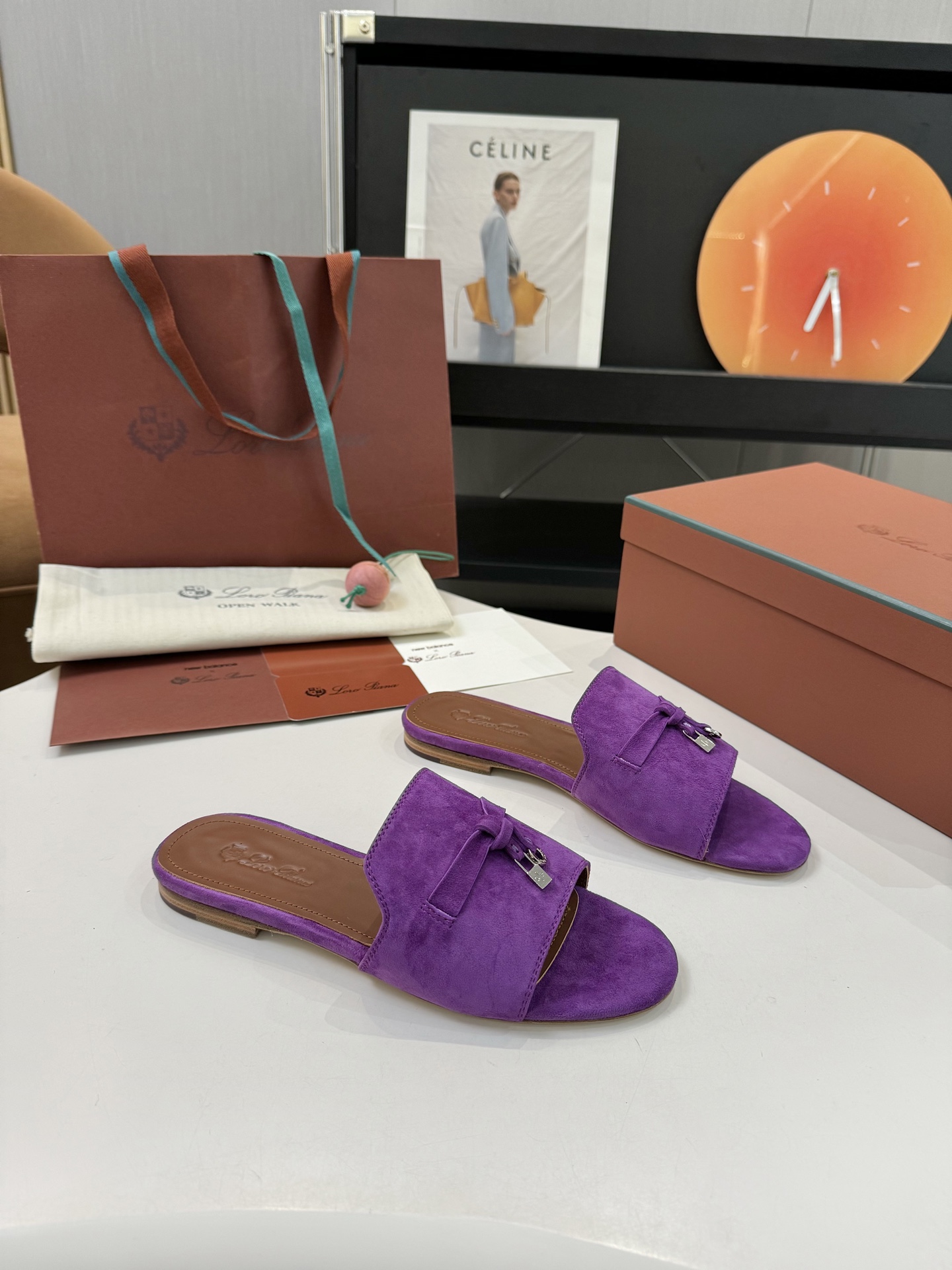 P576 Substitution Level Sheep Leather Sandals with Loro Piana My Charms – Product Details - 图片 4
