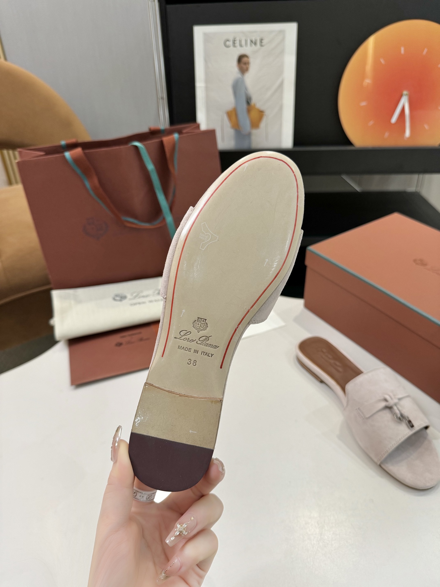 P576 Substitution Level Sheep Leather Sandals with Loro Piana Belts - 图片 9